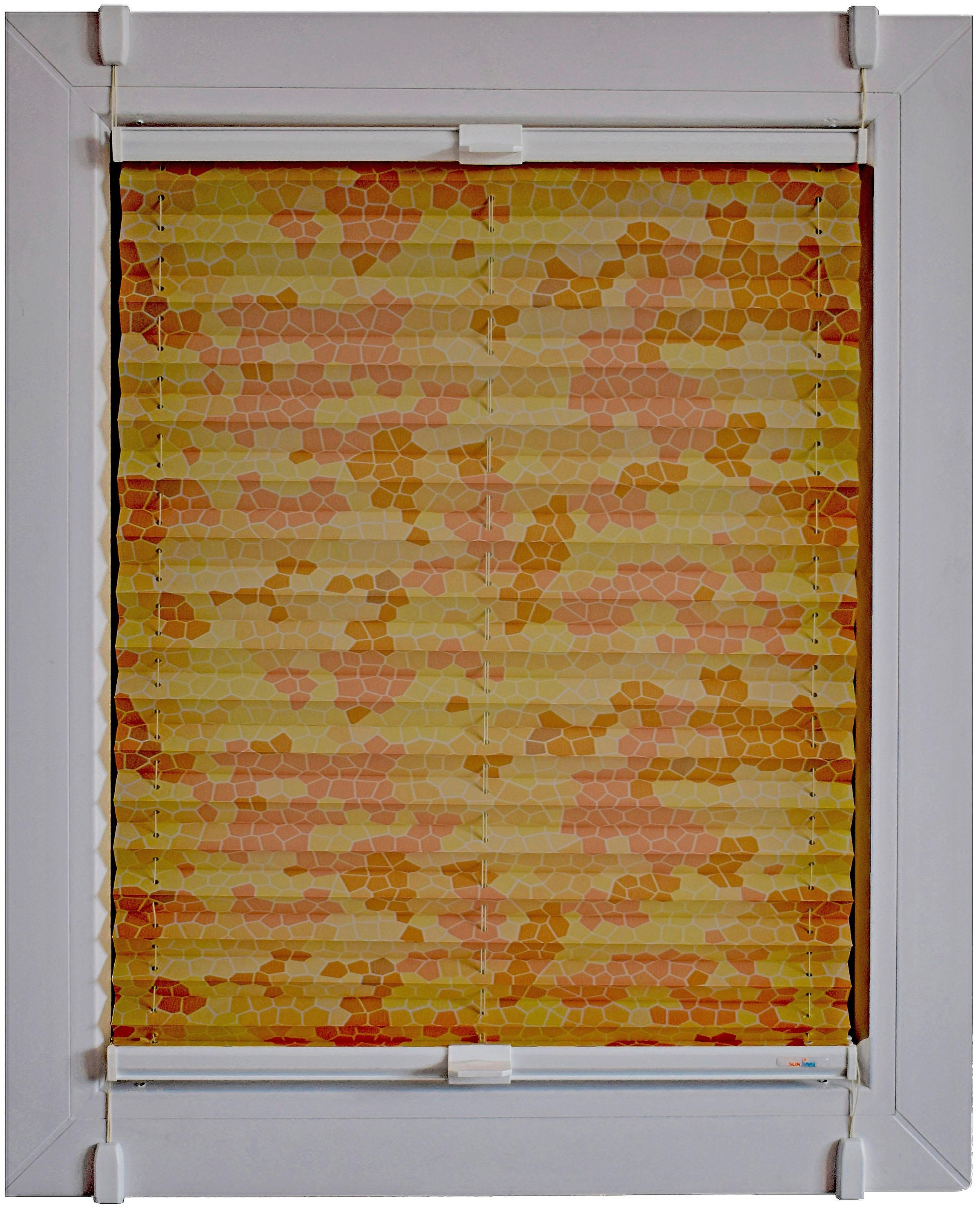 Image of sunlines Plissee nach Mass »Start-up Style Mosaik«, Lichtschutz, ohne Bohren, verspannt, verspannt mit Simply-Fix Klemmträger bei Ackermann Versand Schweiz