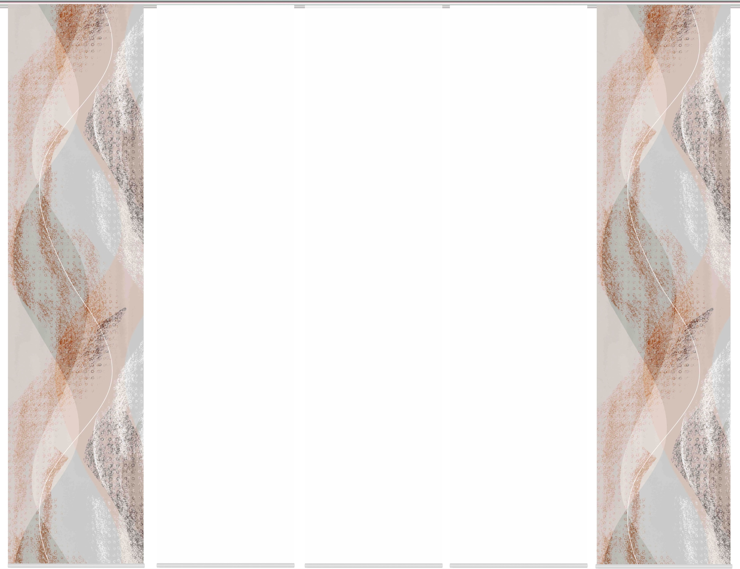 HOME WOHNIDEEN Rideau coulissant »TORRE« Support de panneau 1 cuis tlg. DIGITALDRUCK