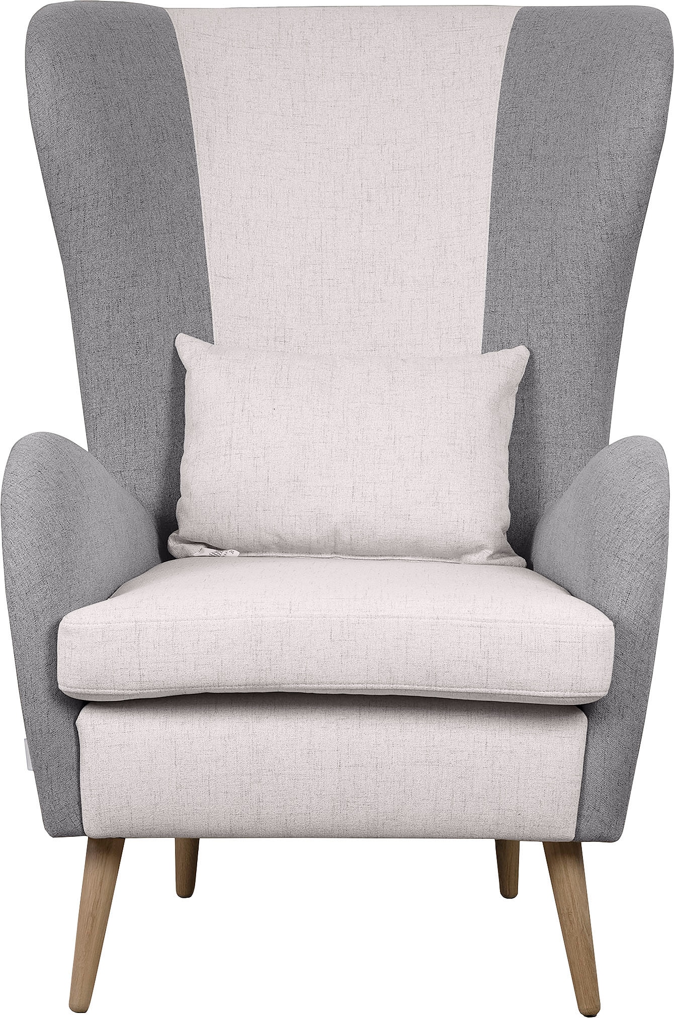 Guido Maria Kretschmer Home&Living Sessel »Salla Bezug Bouclé oder Struktur fein, Ohrensessel«, wahlweise mit oder ohne Hocker; grosser Sessel: Masse B/T/H: 78/94/118cm