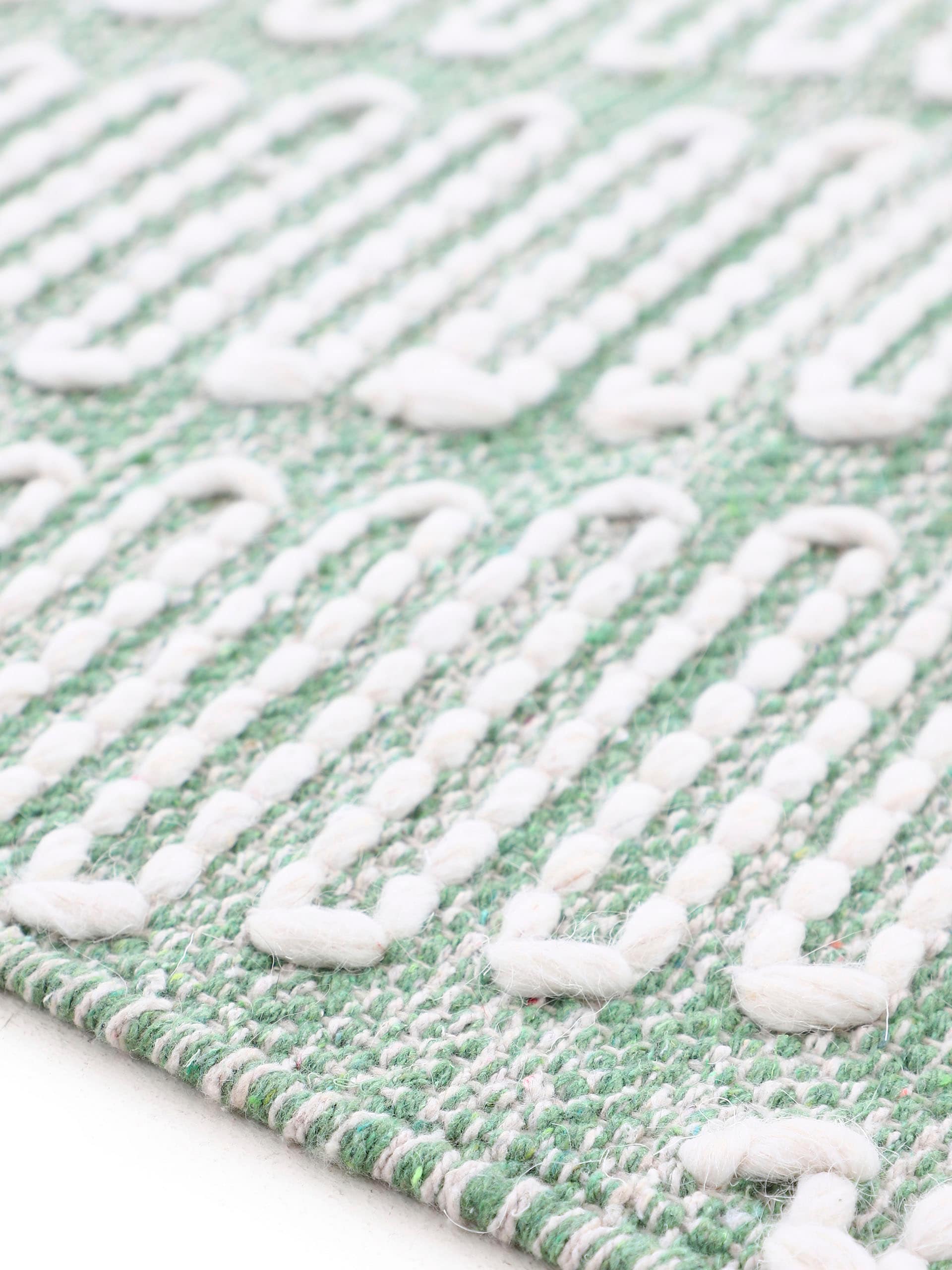 carpetfine Teppich »Kelim Durry«, rechteckig, kaufen handgewebt, geometrisch, reine Effekt, günstig Baumwolle Handweb, Hoch-Tief