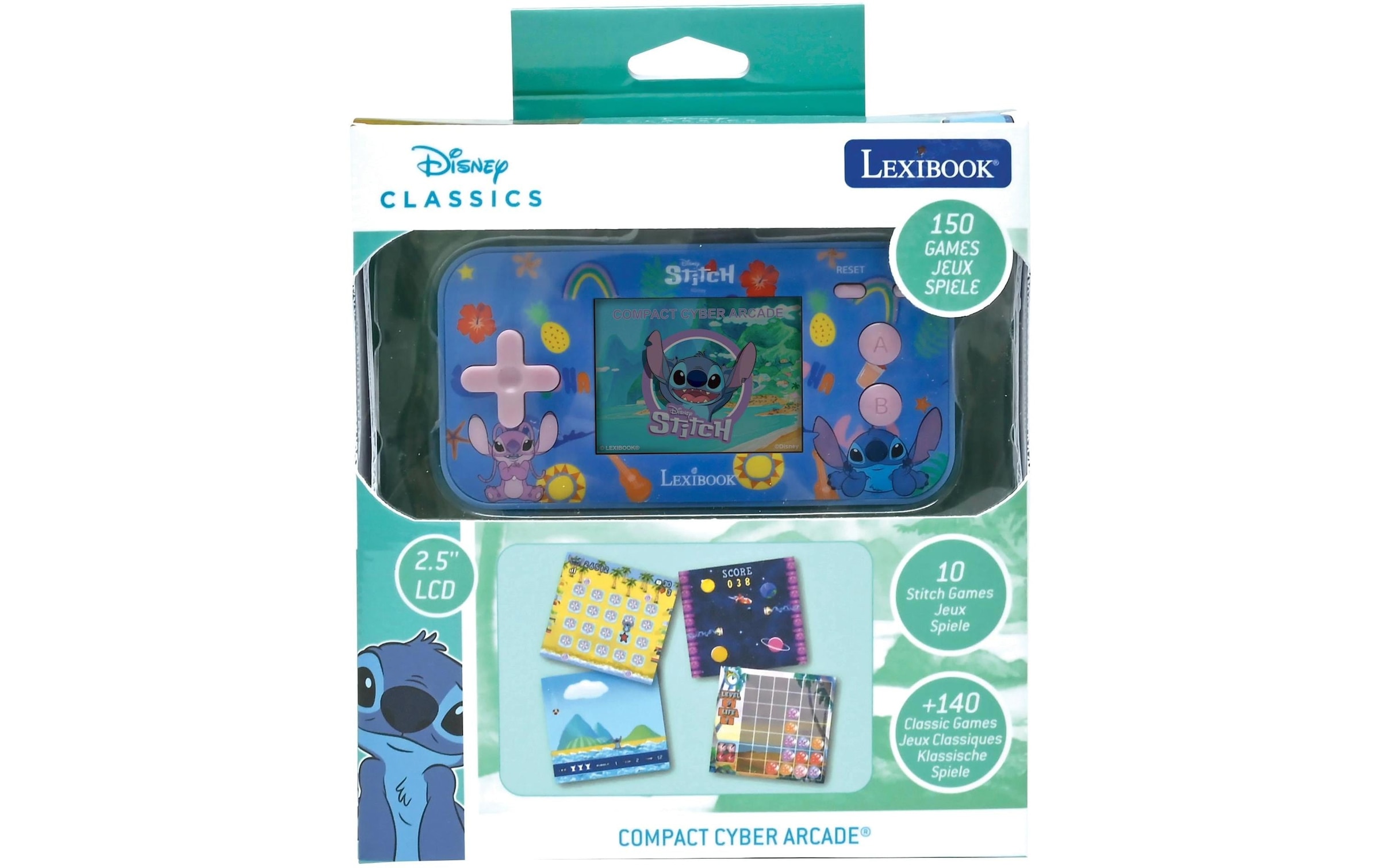 Lexibook® Spielekonsole »Disney Stitch Compact Cyber Arcade«