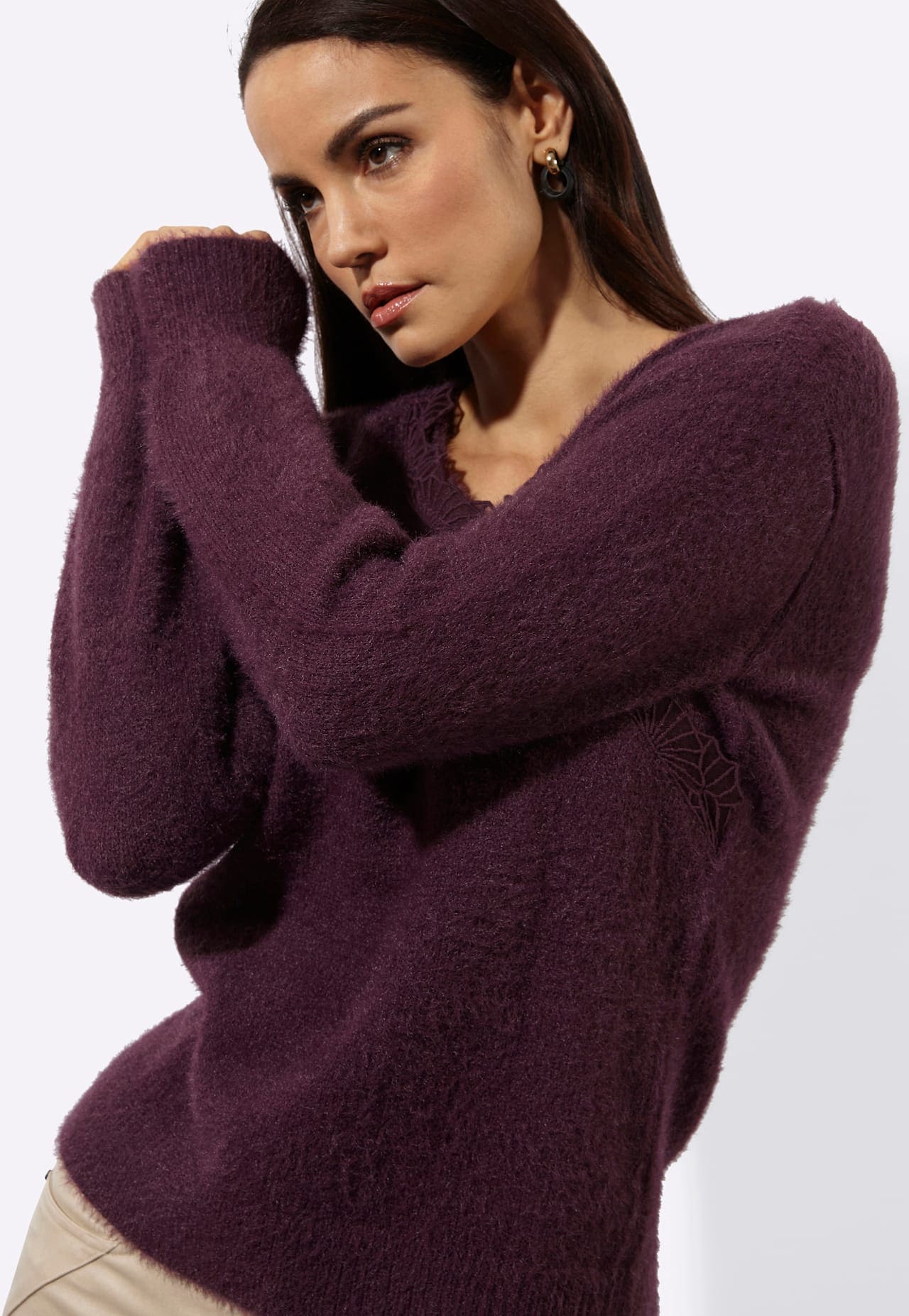 creation L V-Ausschnitt-Pullover »Lyocell-Mix-Pullover«