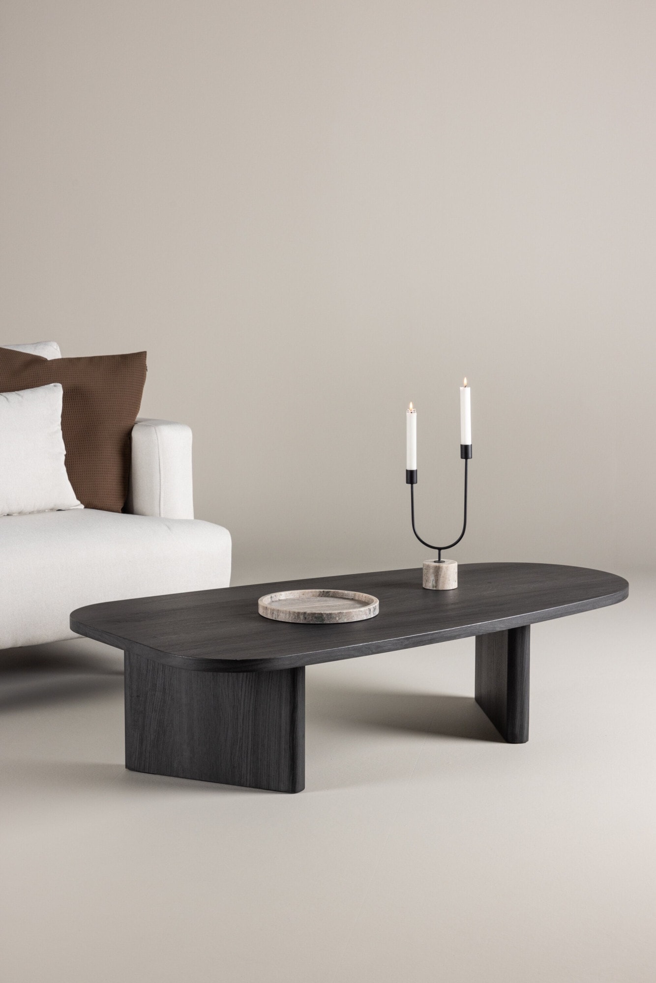 Venture Home Couchtisch Sofatisch, MDF, oval, flach, grosszügig, modern