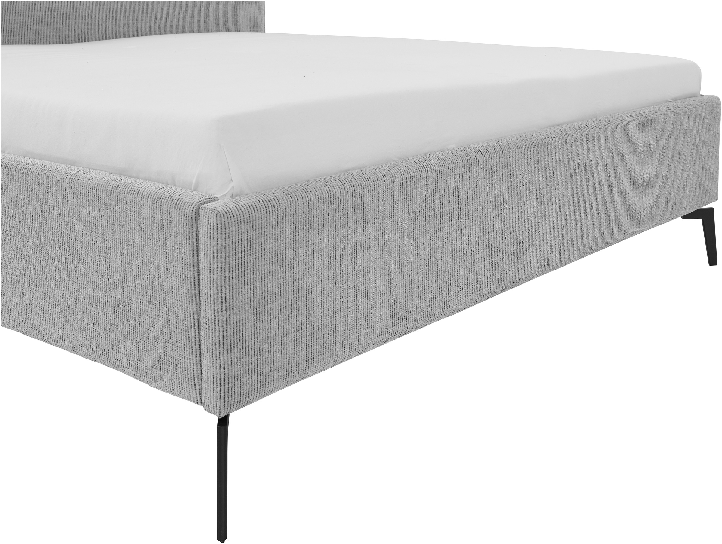 meise.möbel Polsterbett »Riva II«, mit schwarzen Metallfüssen, wahlweise mit Bettkasten