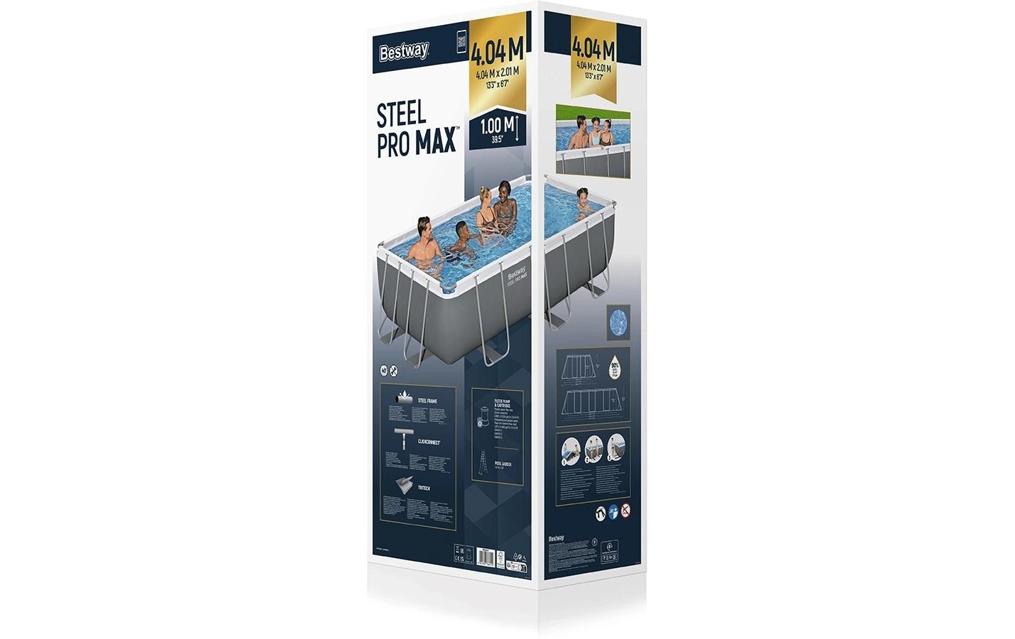 Bestway Jacuzzi »Steel Pro MAX« Rechteckiges Aufstellpool-Set