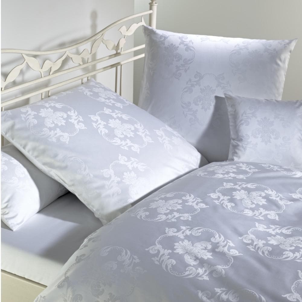 Curt Bauer Bettwäsche »Josephine in Mako Brokat Damast Qualität, 100% Baumwolle, Bett- und Kopfkissenbezug mit Reissverschluss, Satin mit seidigem Glanz, kühlende Sommerbettwäsche, ganzjährig einsetzbar«, (2 tlg.)