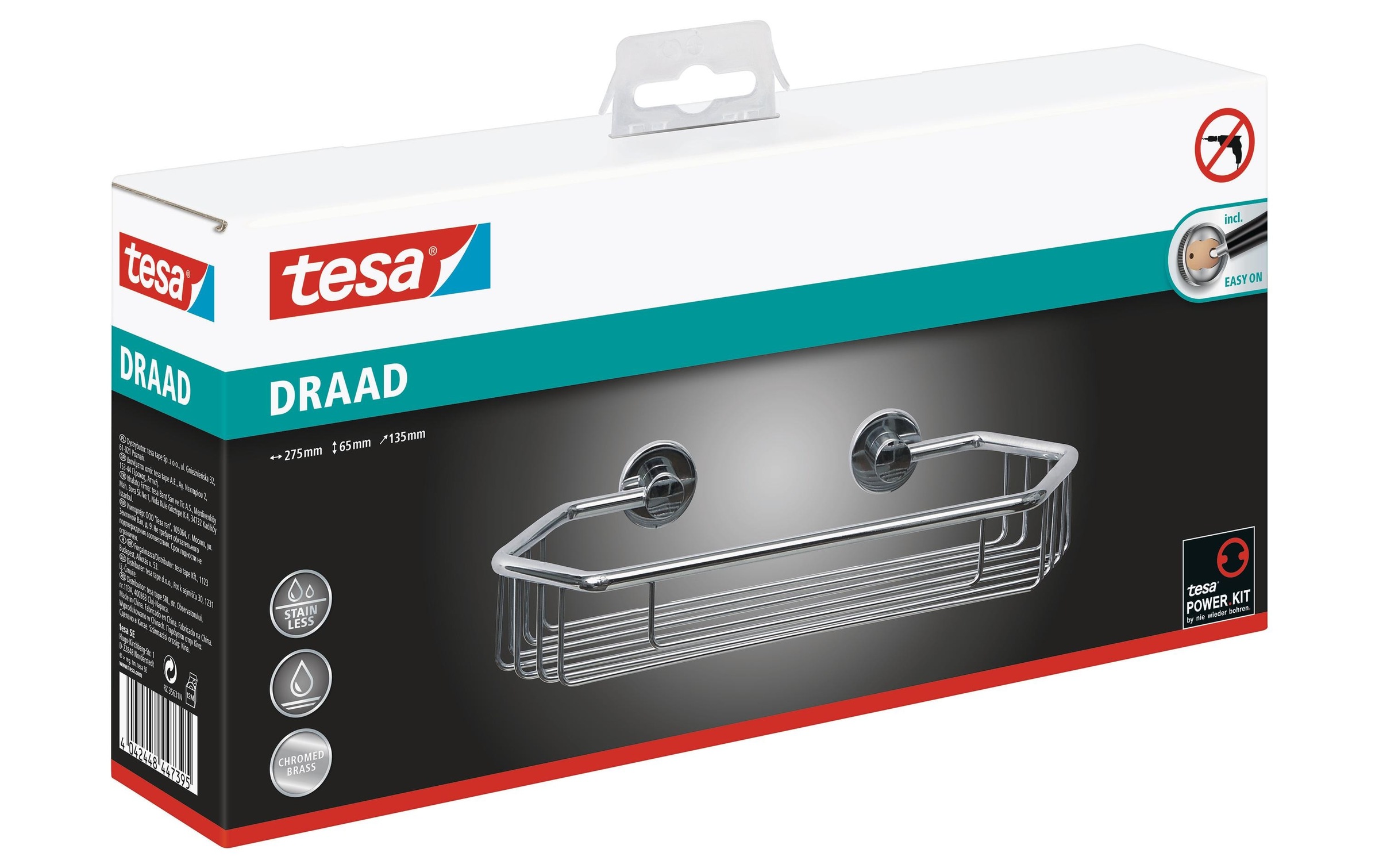 tesa Badregal »Draad ohne Bohren«