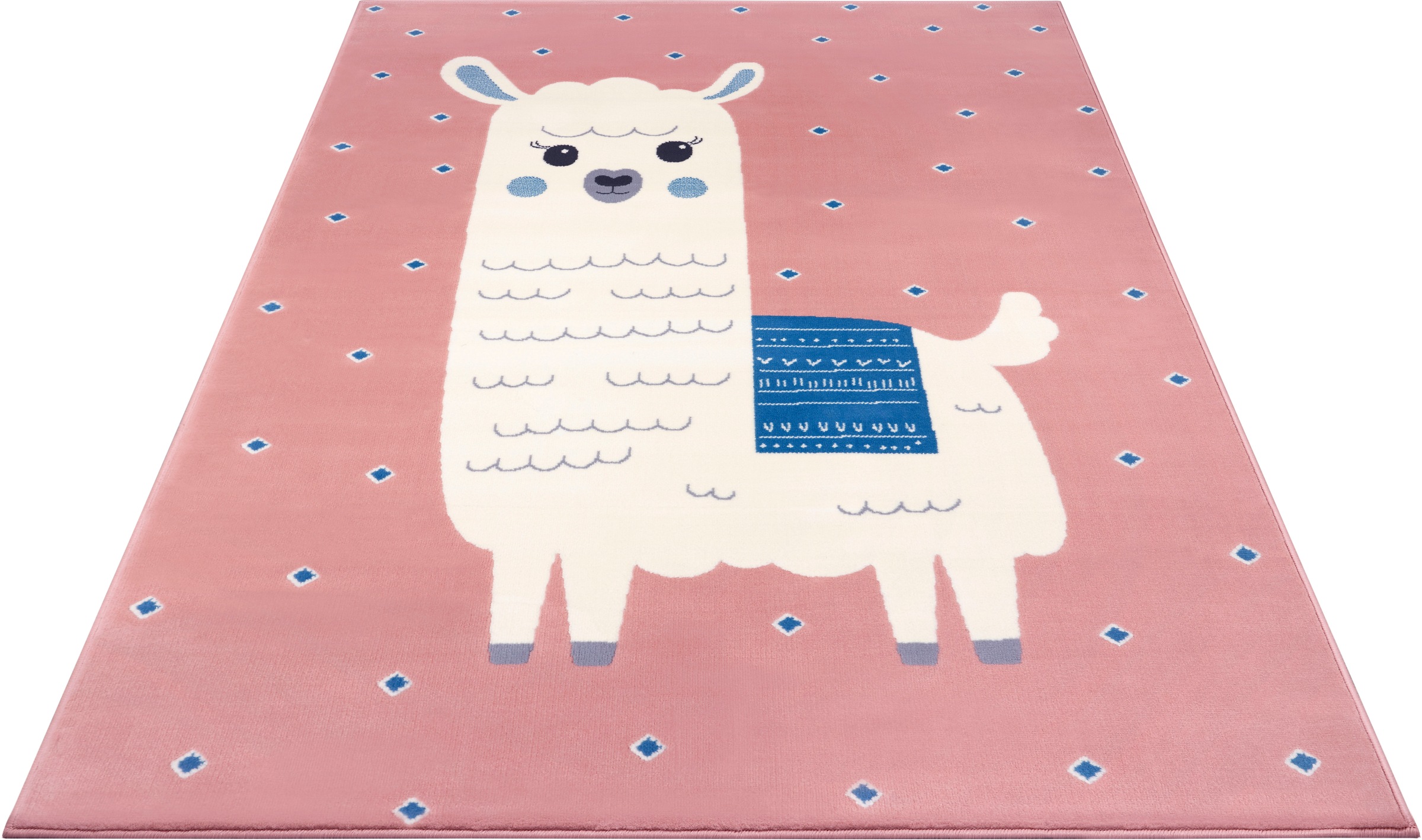 Image of HANSE Home Kinderteppich »Lama Monty«, rechteckig, 9 mm Höhe, Kurzflor, Tiermotiv, Kinderzimmer, Strapazierfähig, Pflegeleicht, Robust bei Ackermann Versand Schweiz
