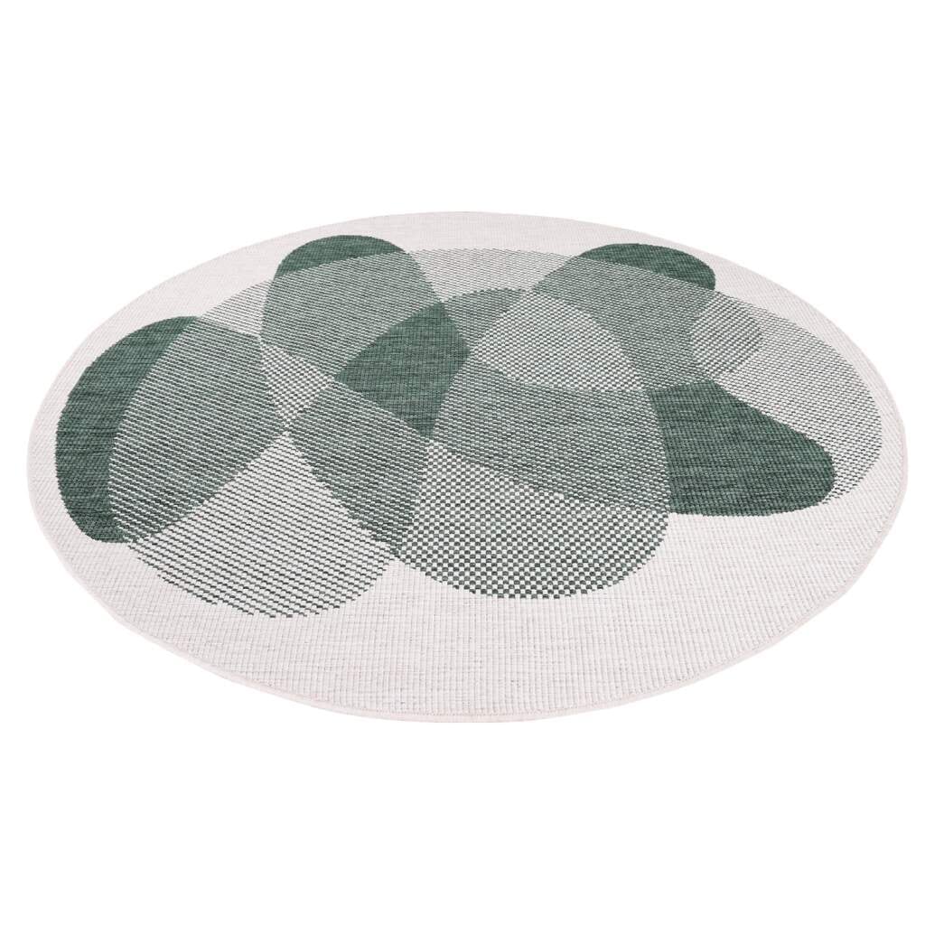Carpet City Outdoorteppich »DUO RUG 5835« rund 5 mm Höhe Wendeteppich Wetterfest In- & Outdoor, Balkon, Terrasse, Wohnzimmer