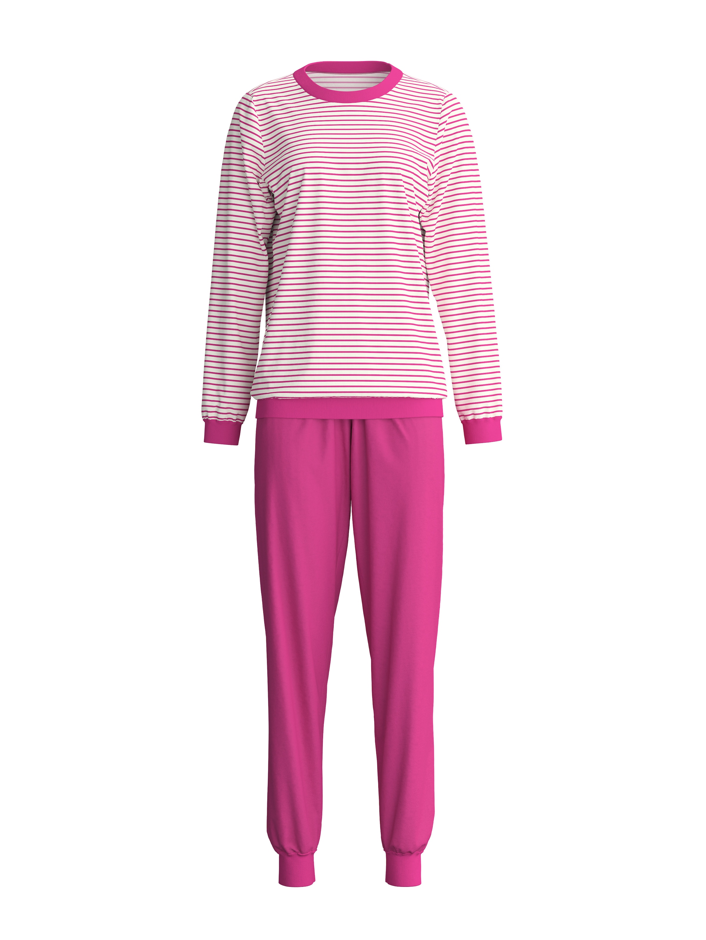 CALIDA Pyjama 2 Qualité single jersey, manches longues, col rond,