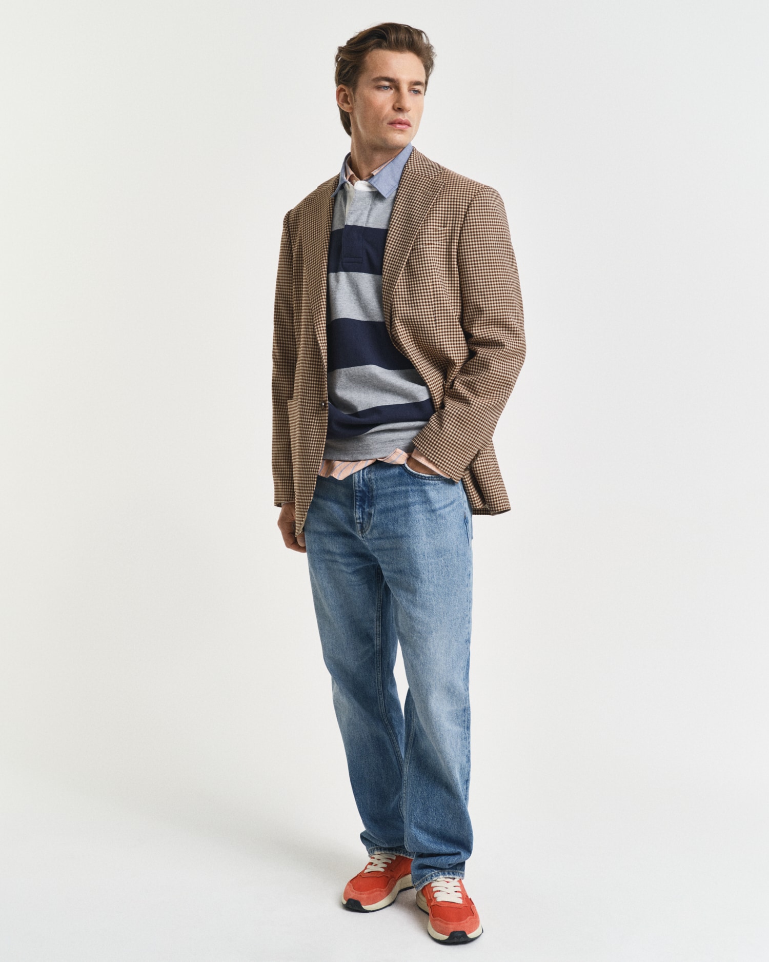 Gant Polo à manches longues »REG CHAMBRAY STRIPE HEAVY RUGGER«