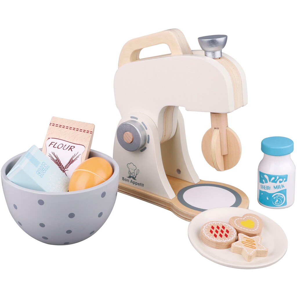 New Classic Toys® Kinder-Rührgerät »Holzspielzeug, Bon Appetit - Mixer mit Zubehör, Creme«