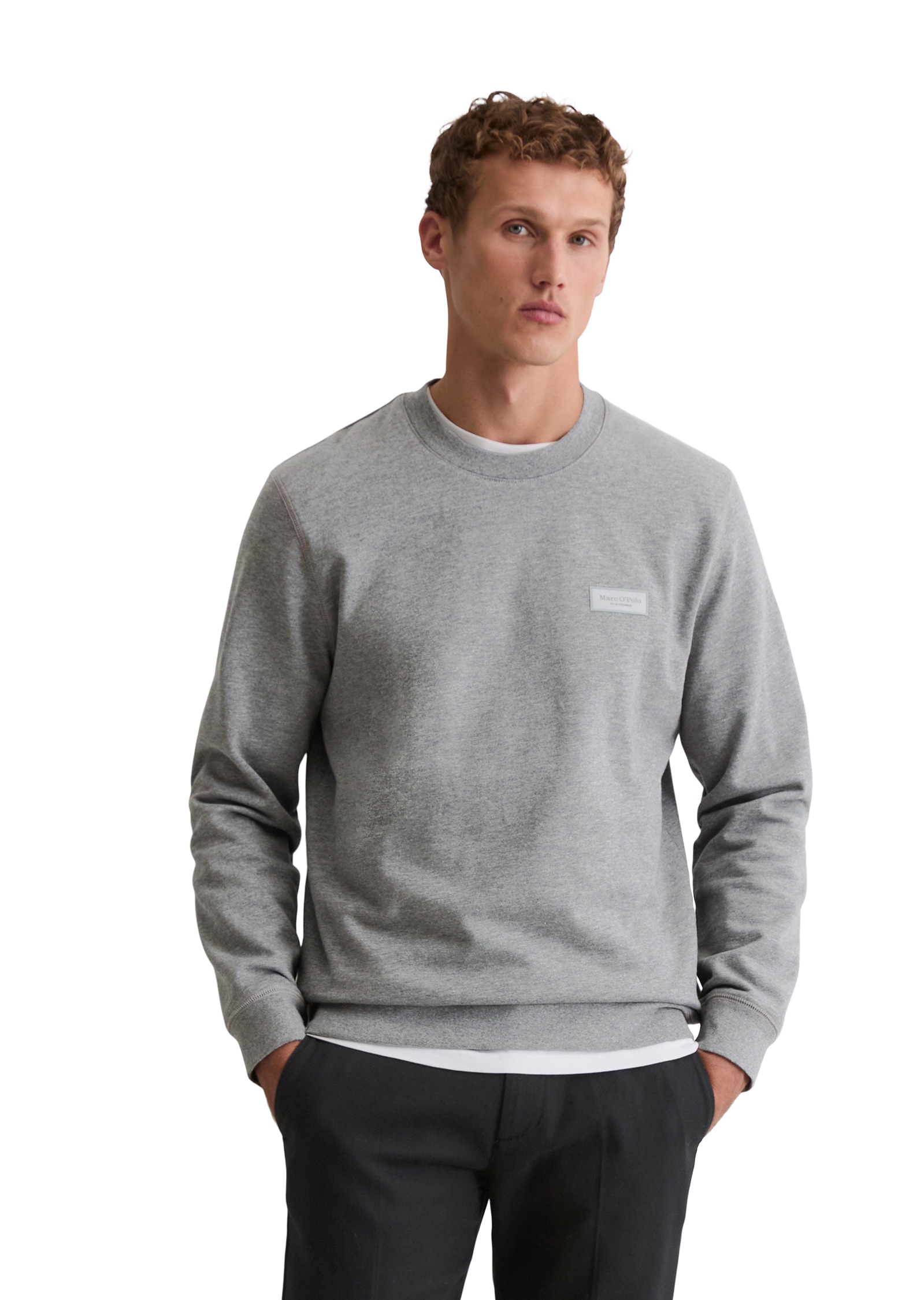 Image of Marc OPolo Sweatshirt "regular fit aus weichem Bio-Baumwoll-Sweat", angenehm weich gebrushte Innenseite