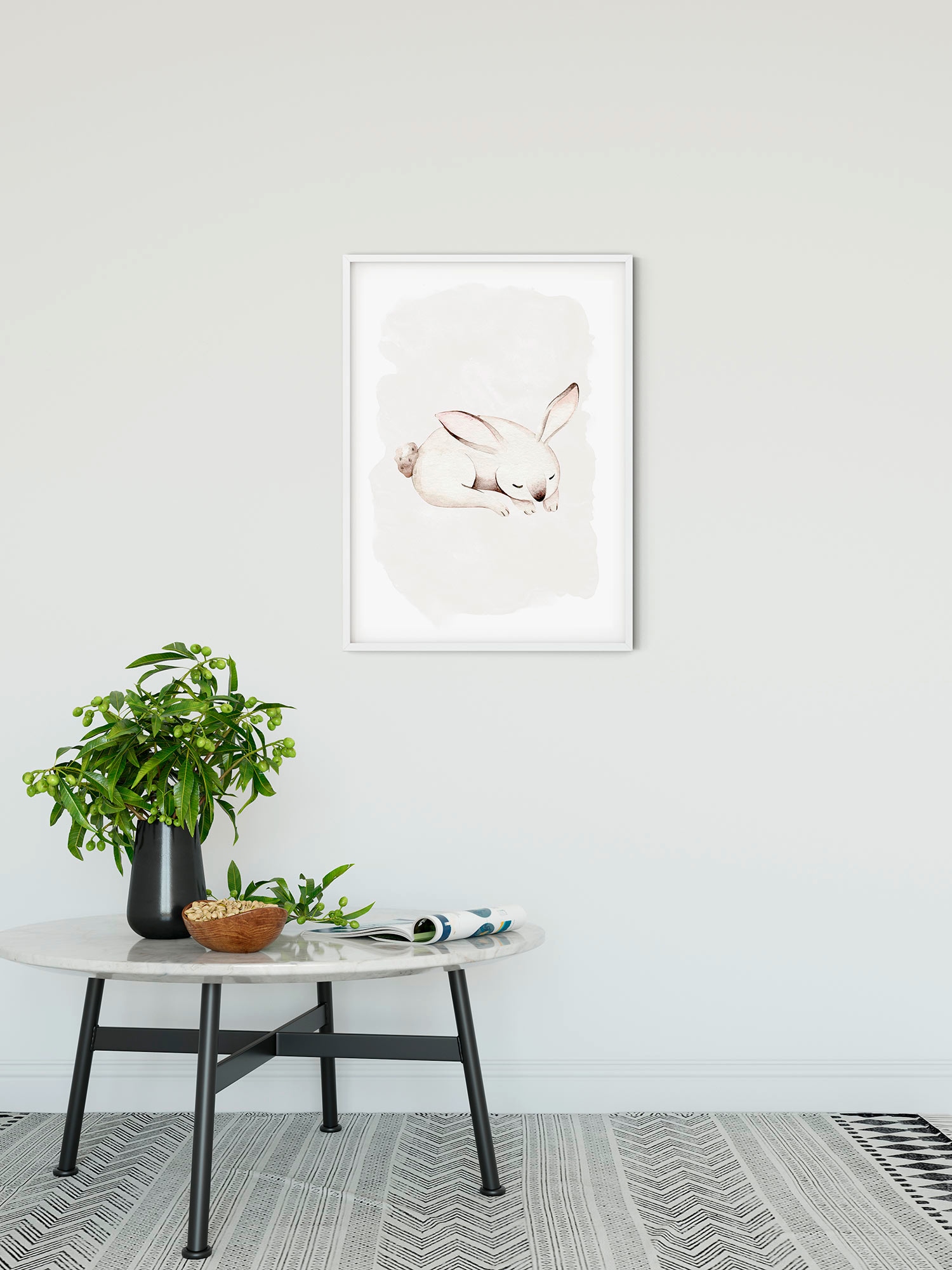 Komar Bild »Sleepy Bunny« Natur 1 Stk. tlg. Wandbild zur Dekoration - ohne Rahmen