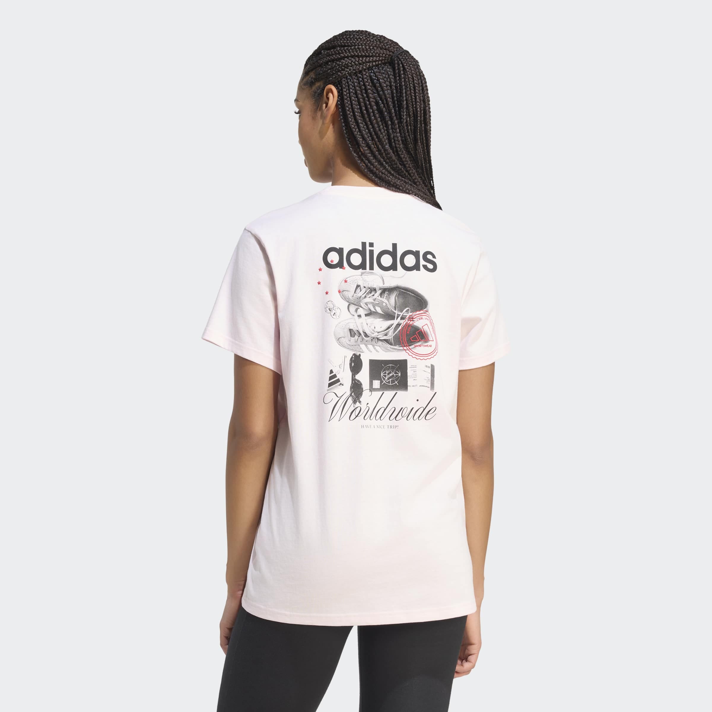 adidas Sportswear T-Shirt »TRAVEL GRAFIK ; LOCKER GESCHNITTEN«