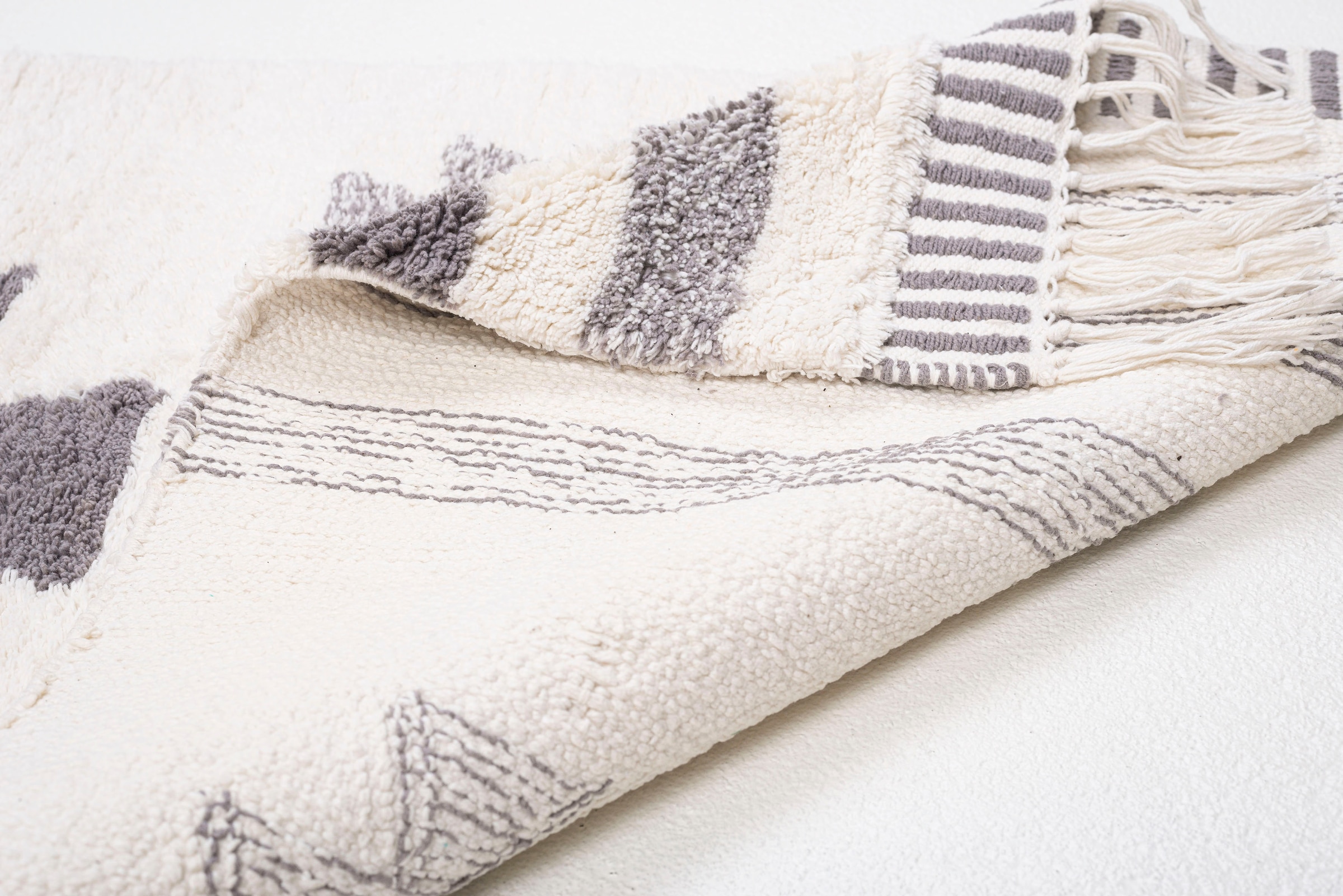 TOM TAILOR HOME Badematte »Ethno Bath«, fussbodenheizungsgeeignet, Badteppich, Berber Look, mit Fransen, reine Baumwolle
