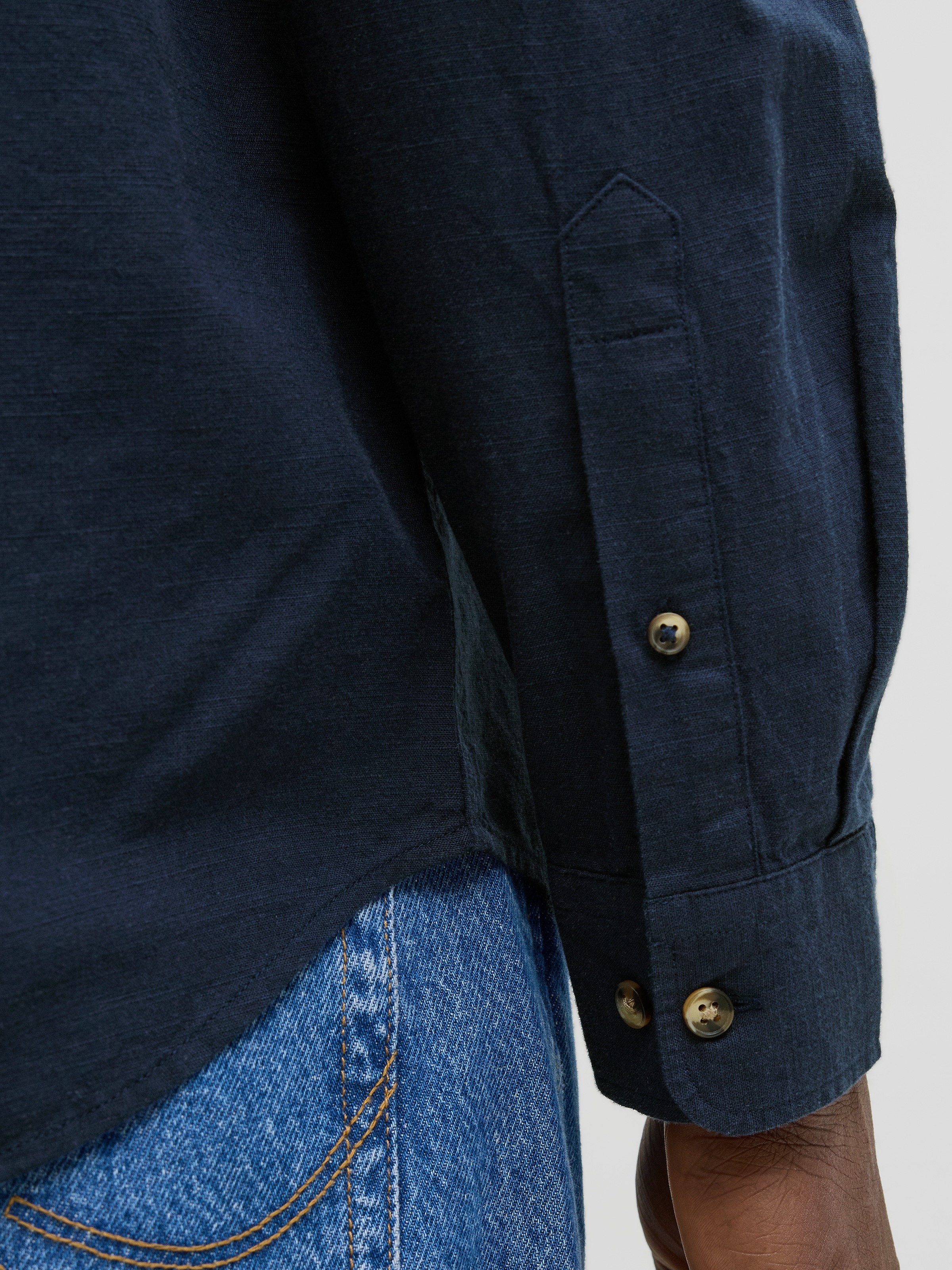 Jack & Jones Langarmhemd »JJESUMMER SHIRT LS SN«, mit Hemdkragen