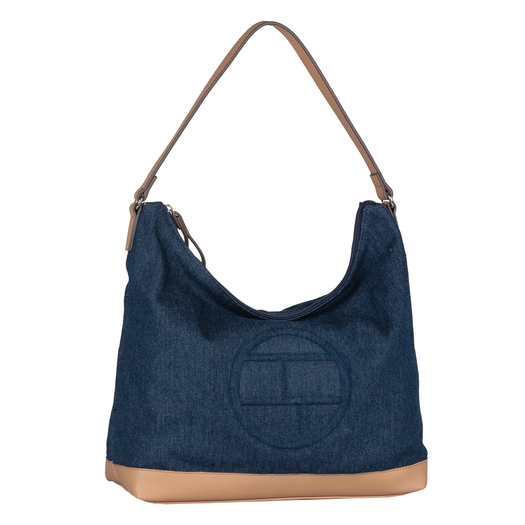 TOM TAILOR Hobo »Gilda« sac porté main femme, sac épaule avec grand logo Tom-Tailor