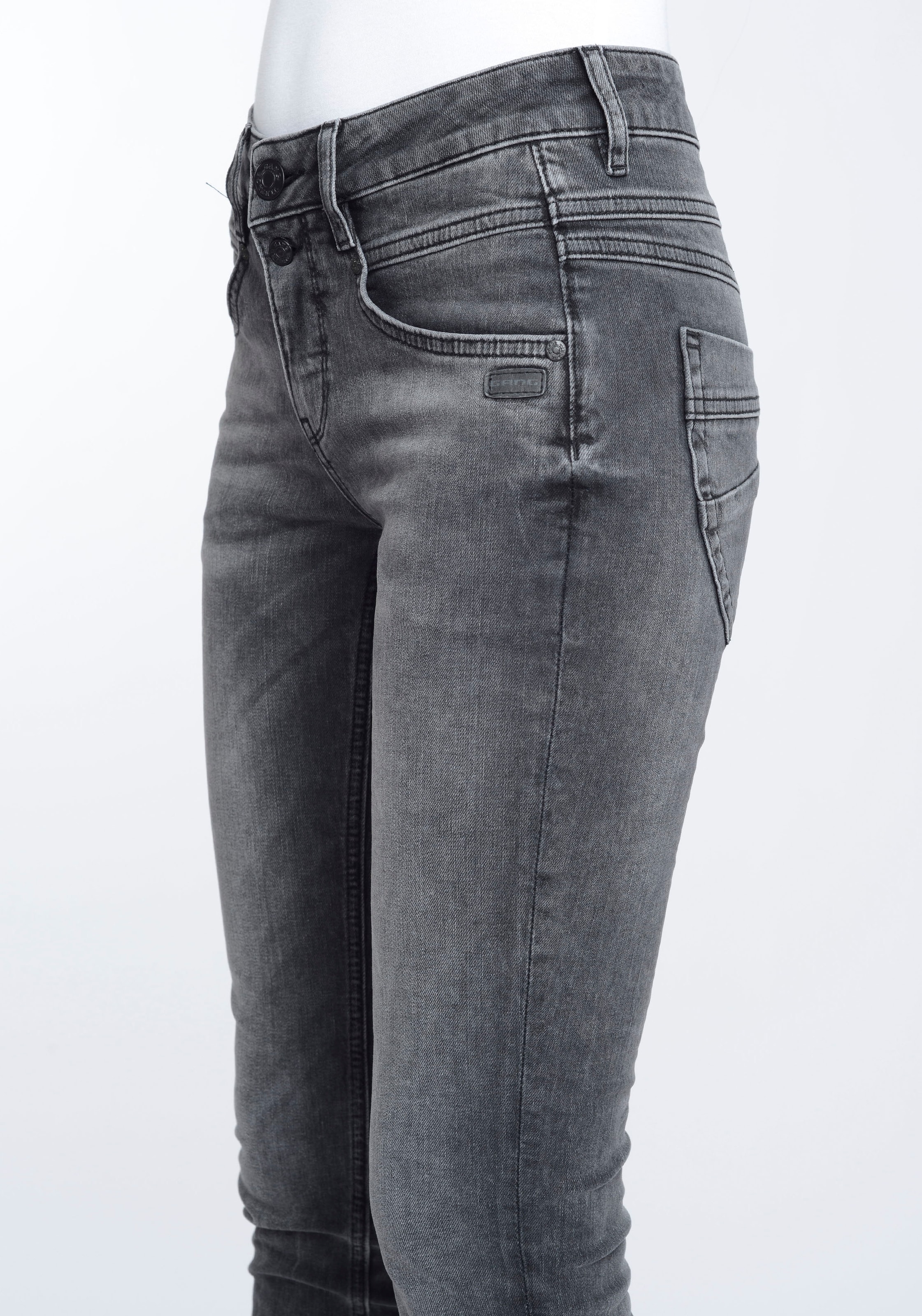 GANG Skinny-fit-Jeans »94MORA«, mit 3-Knopf-Verschluss und Passe vorne