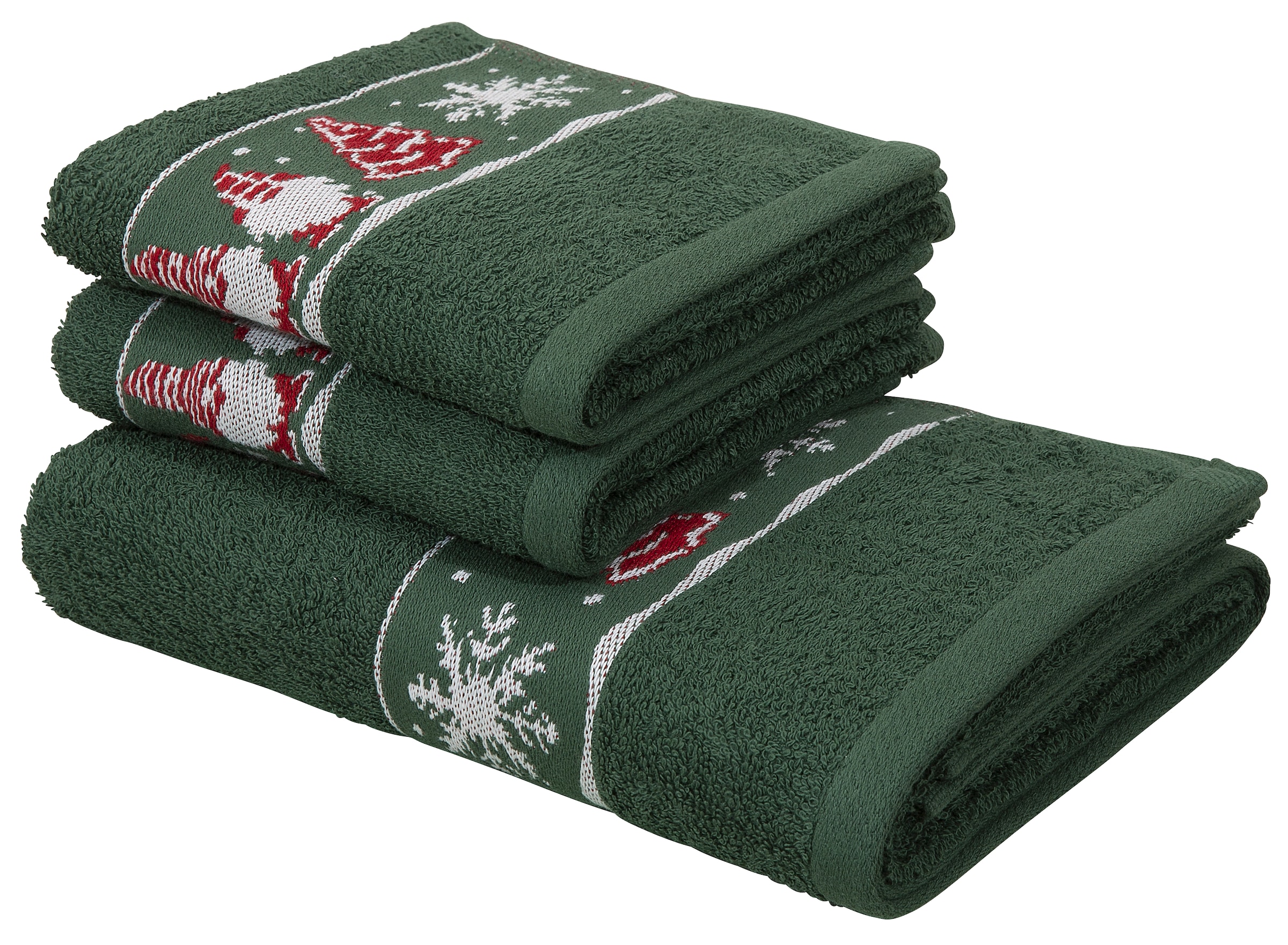 my Handtuch Bordüre, Set, & Set »Weihnachten«, kaufen Baumwolle tlg., home Handtuchset, Sternen 100% weihnachtliches 3 mit bequem Walkfrottee,
