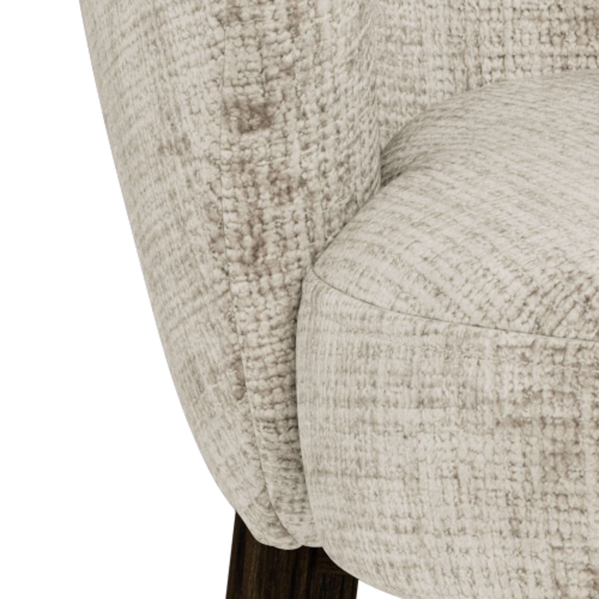 ACTONA GROUP Chaise de salle à manger »Polsterstuhl« (Ensemble) 2 cuisChaise, tissu beige, accoudoirs, rembourrage, pieds ronds en chêne, FSC™