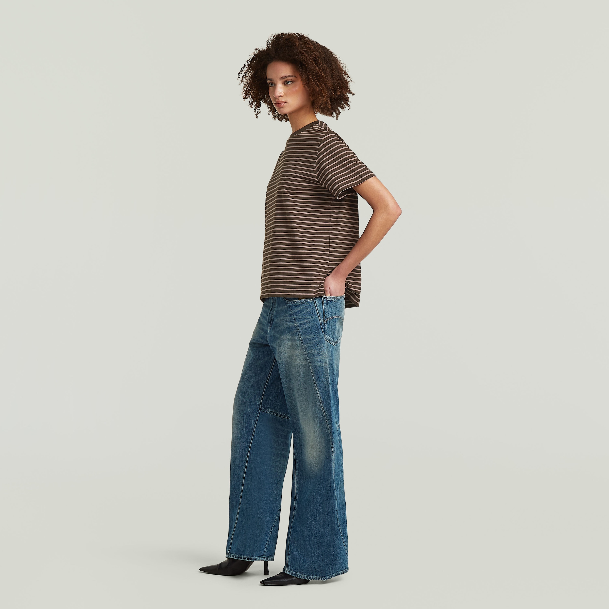 G-STAR T-Shirt »Unit stripe r t wmn« mit Streifen-Dessin, Baumwolle