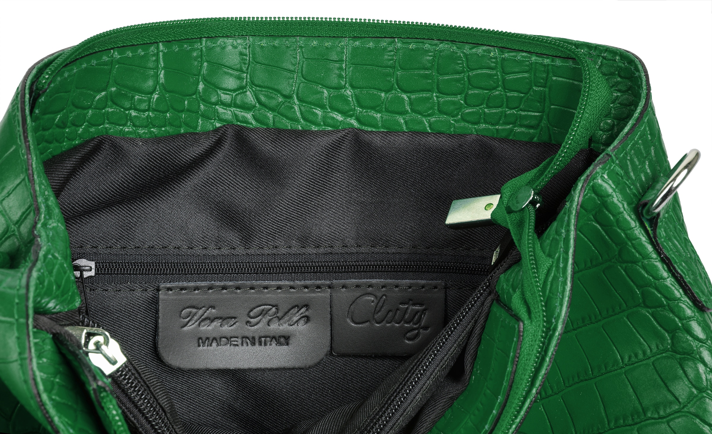 Cluty Umhängetasche echt Leder, Made in Italy