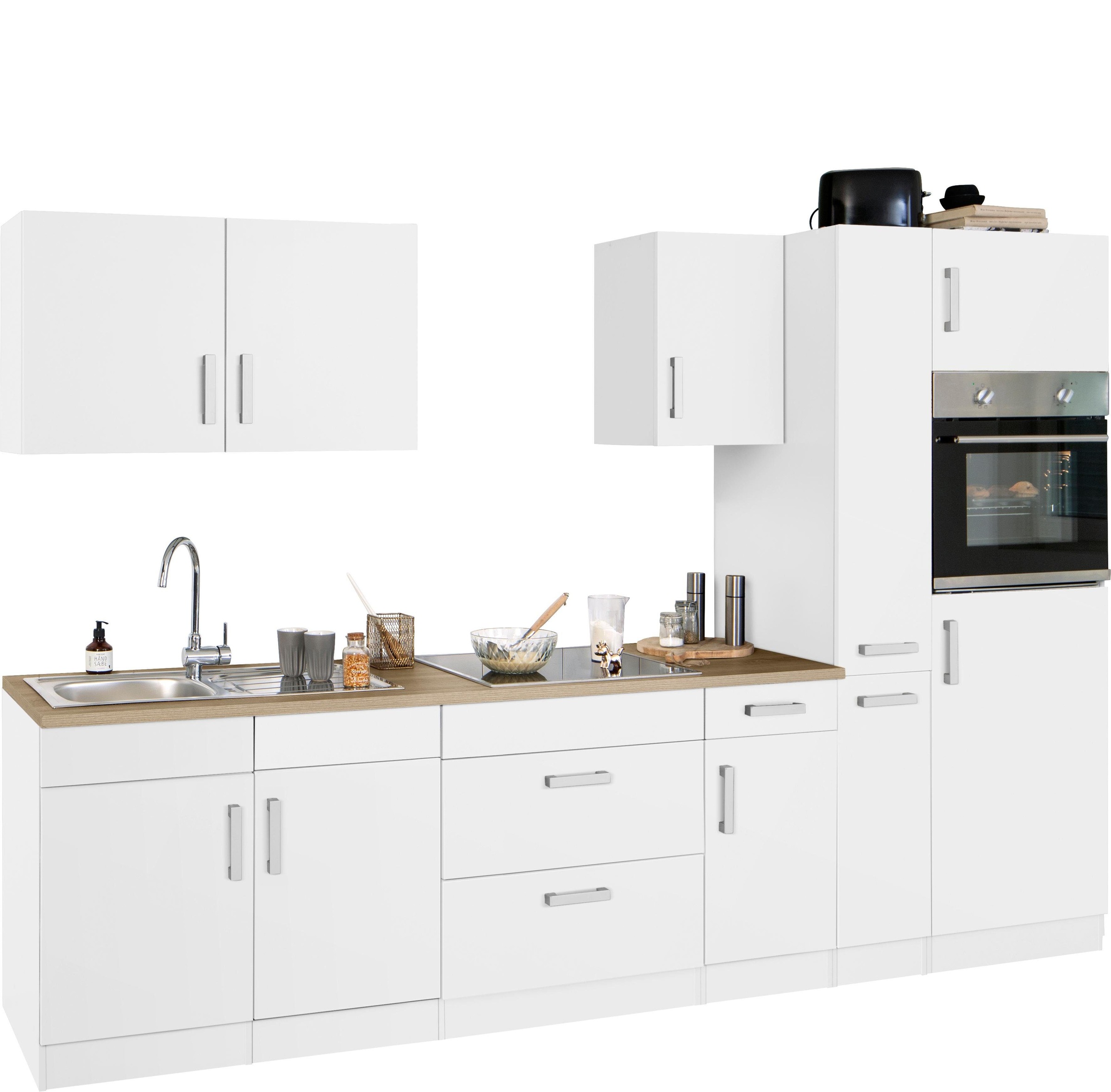 KOCHSTATION Kitchenette »KS-Gera« Largeur 300 cm, avec appareils électriques en option, avec plan de travail