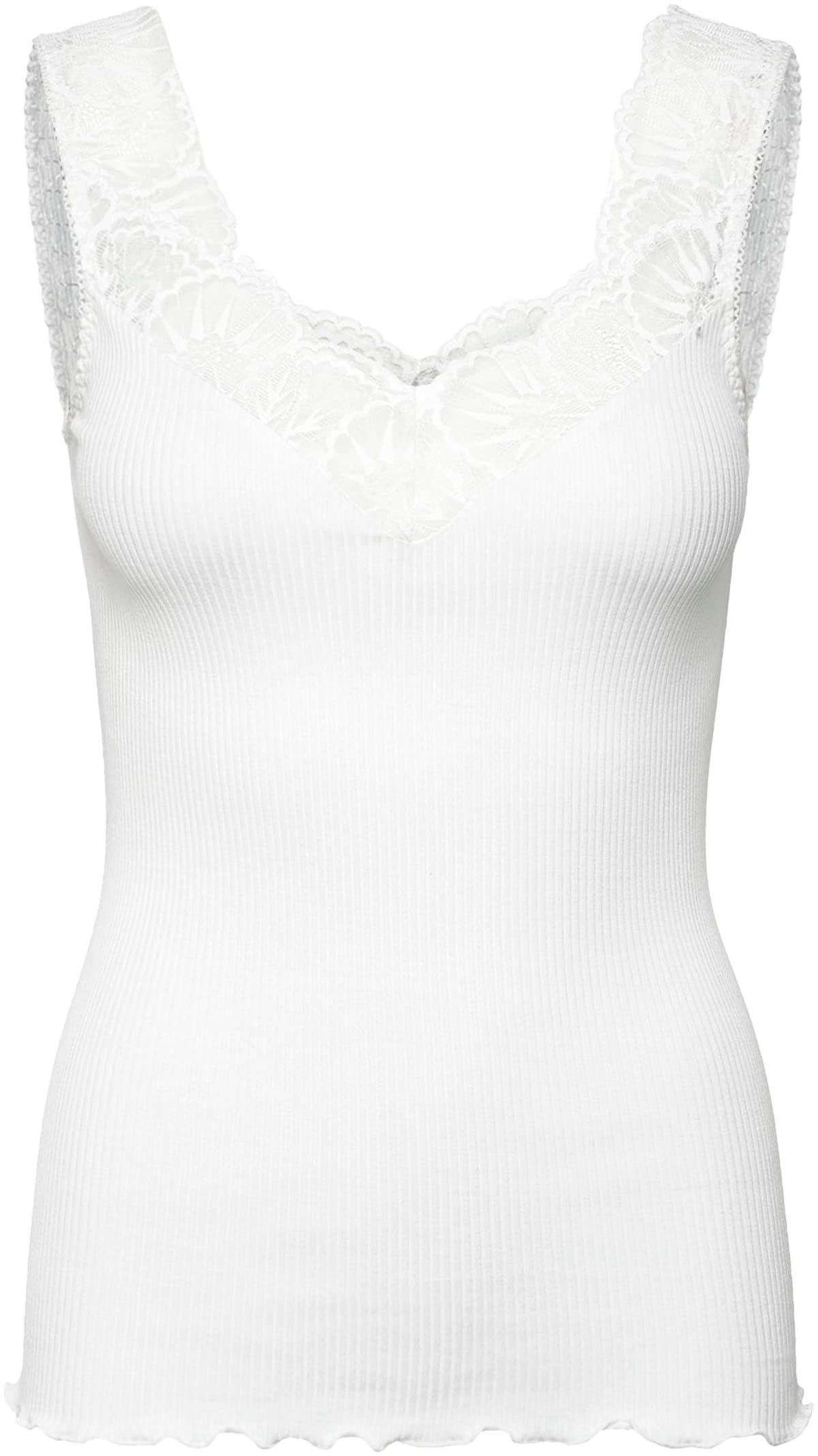 Image of rosemunde Spitzentop "Beatha Lace Top mit Seide" Vintage-Spitzenbesatz, feminin, ohne Ärmel, Seidenmix
