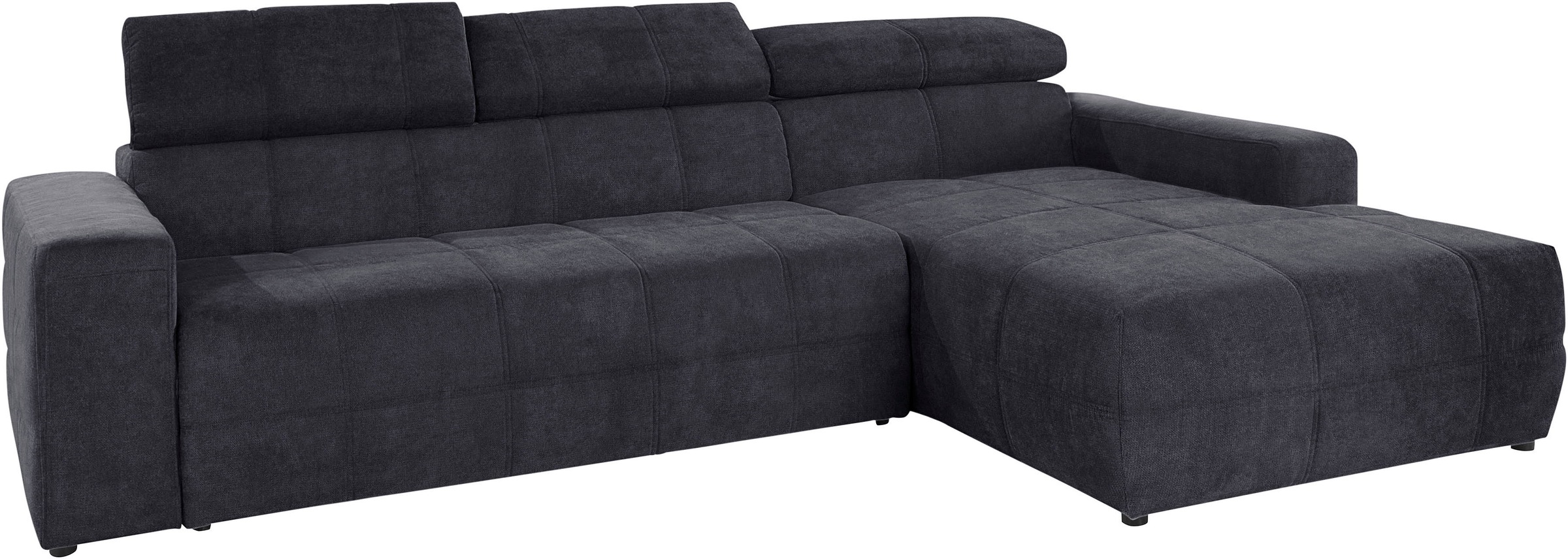 DOMO collection Ecksofa »Brandon grosse Ausführung B/T/H: 289/177/80 cm, auch in Leder und Cord«, mit Kopfteilverstellung, wahlweise Sitztiefenverstellung, L-Form