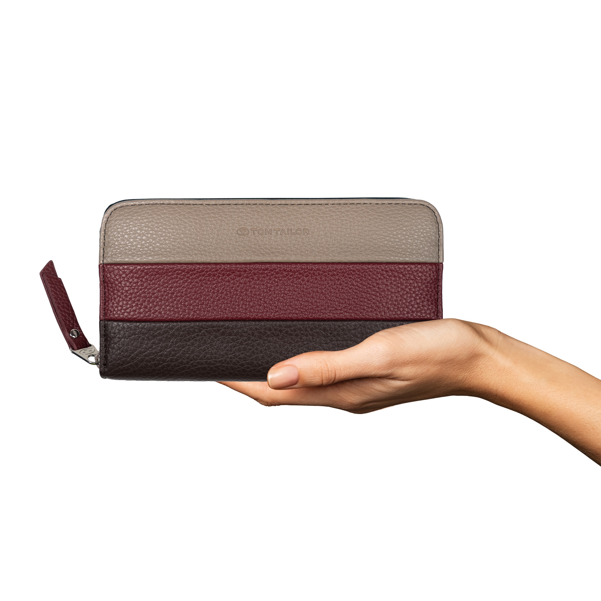 TOM TAILOR Porte-monnaie »Ellen« Portefeuille femme avec beau color blocking