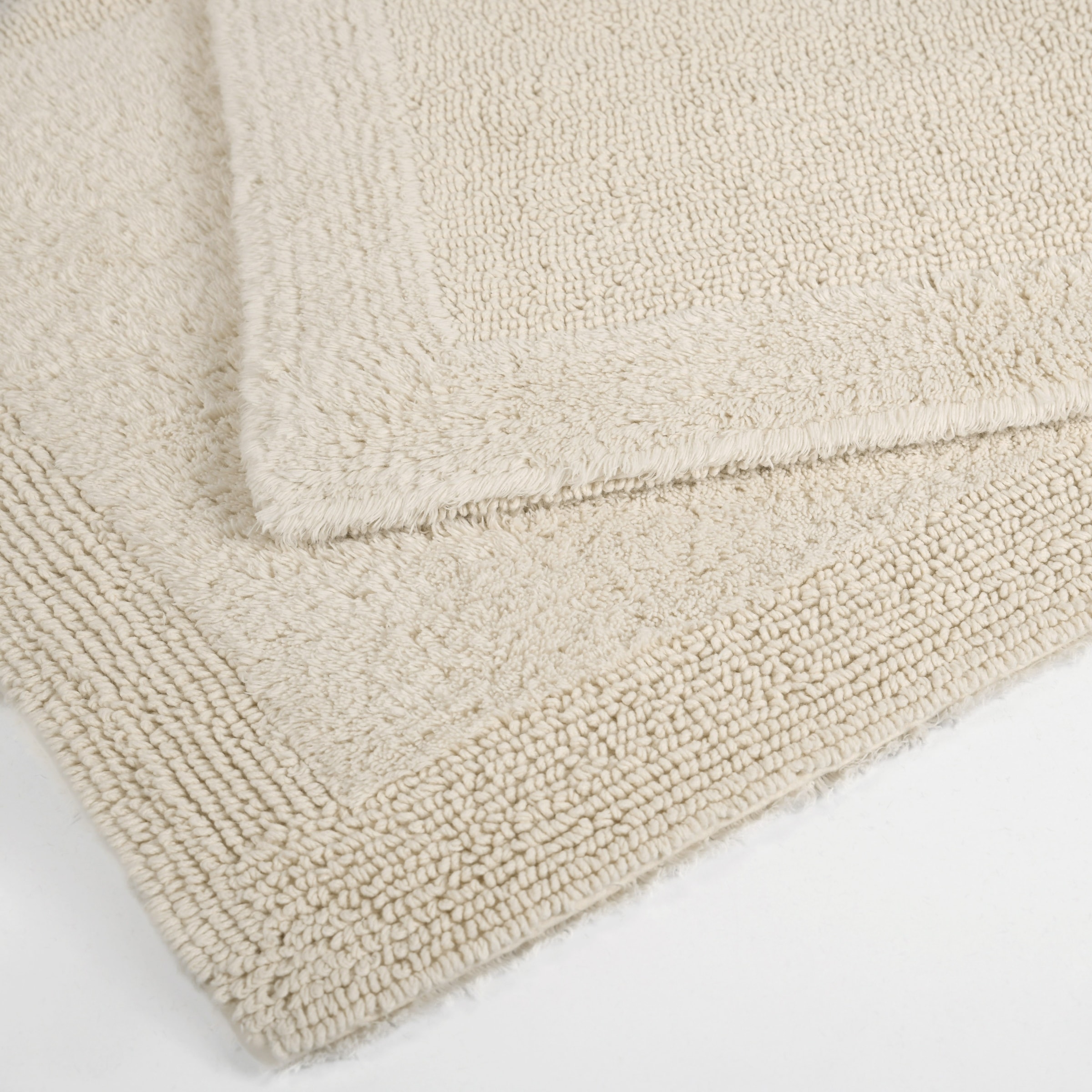my home Badematte »Kapra, Badvorleger, Badezimmer Teppich«, beidseitig nutzbar-fussbodenheizungsgeeignet-strapazierfähig, mit Bordüre, Badteppich, Badematte, Baumwolle