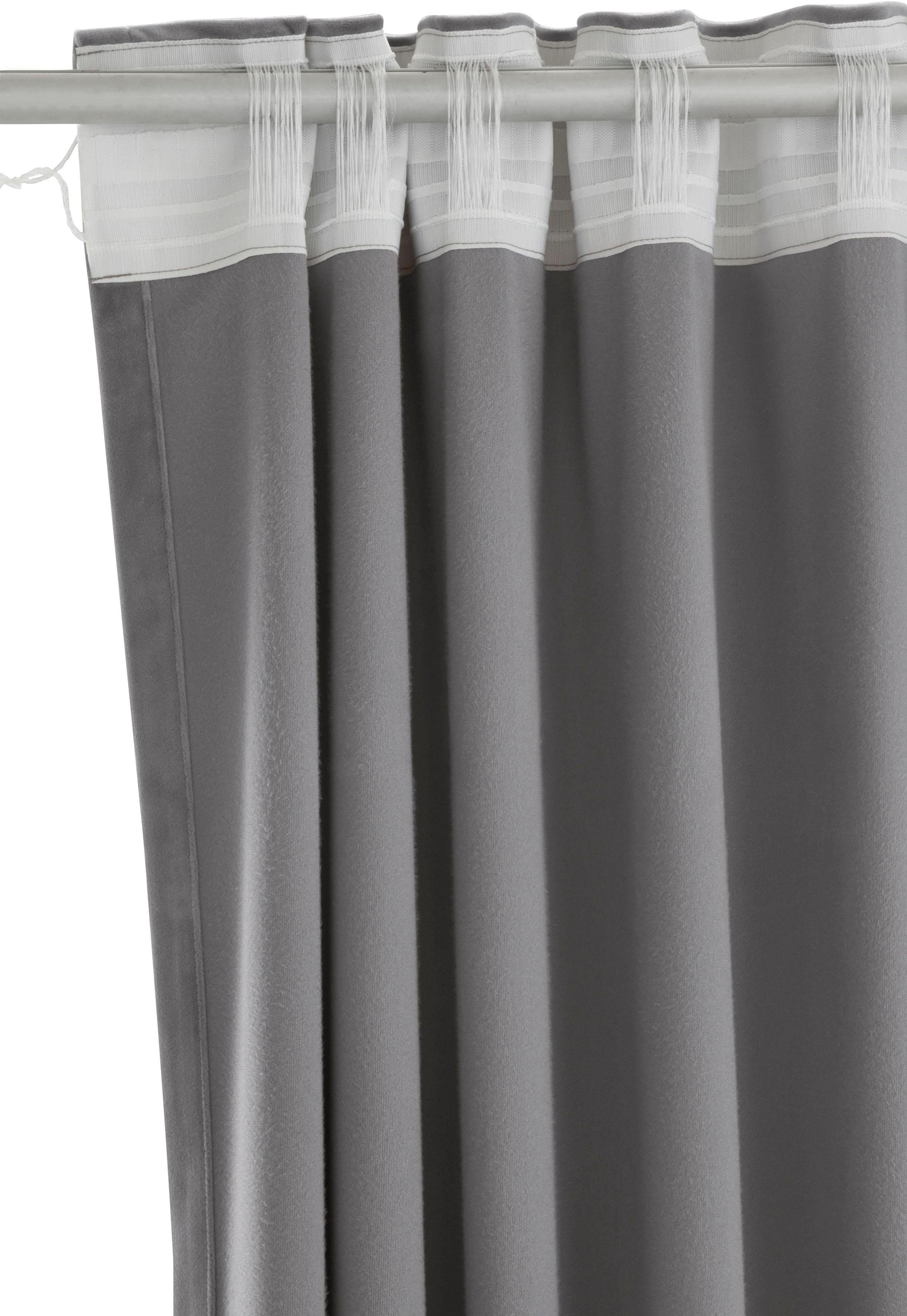 Leonique Vorhang »Velvet-Leonique« Multifunktionsband 1 Stk. tlg. Samt, mit Raffhalter, einfarbig, monochrom, edel, verschiedene Grössen