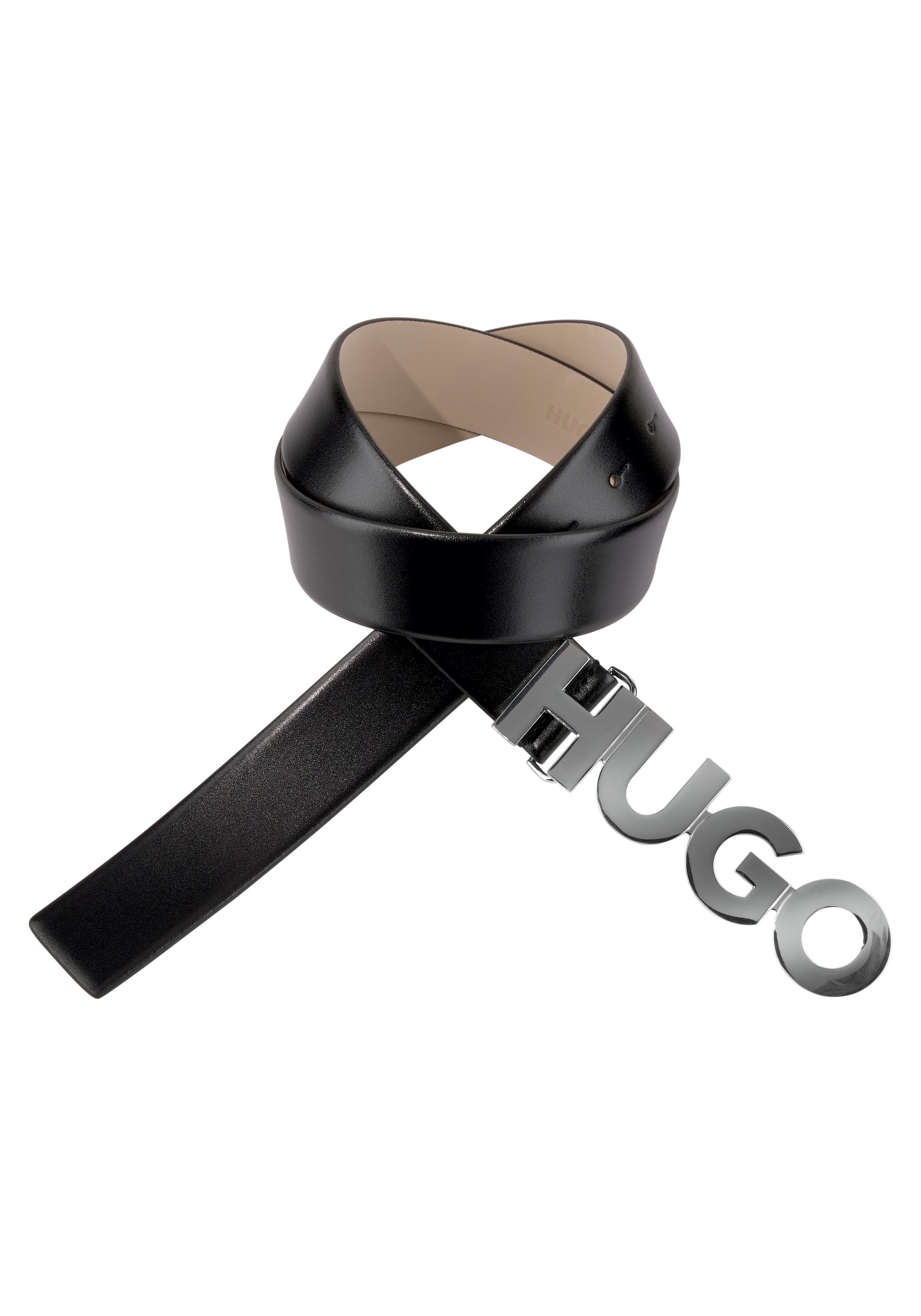 ♕ HUGO Ledergürtel, bestellen mit Logo-Schliesse versandkostenfrei