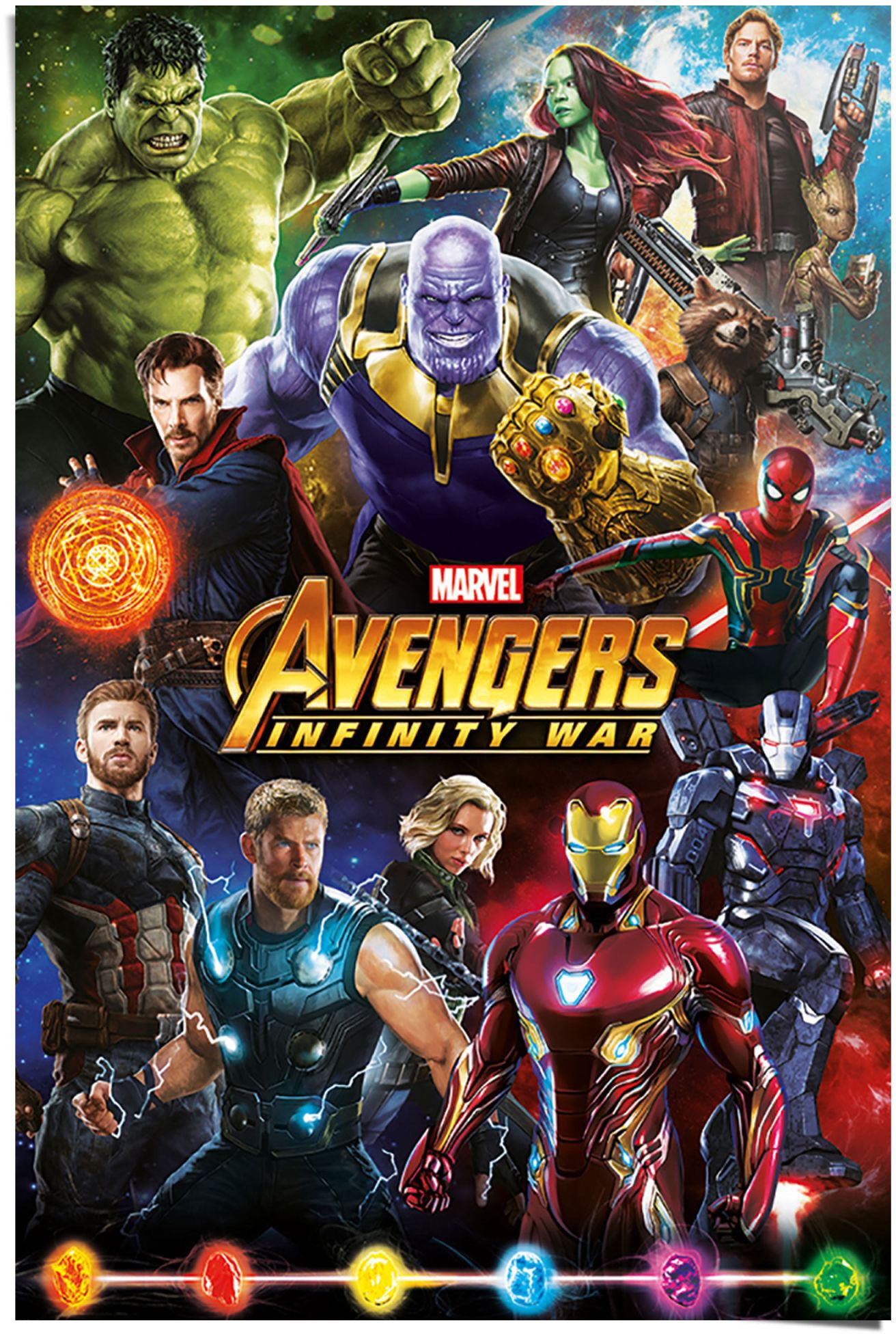 Image of Reinders! Poster »Avengers Infinity War Die Helden«, (1 St.) bei Ackermann Versand Schweiz