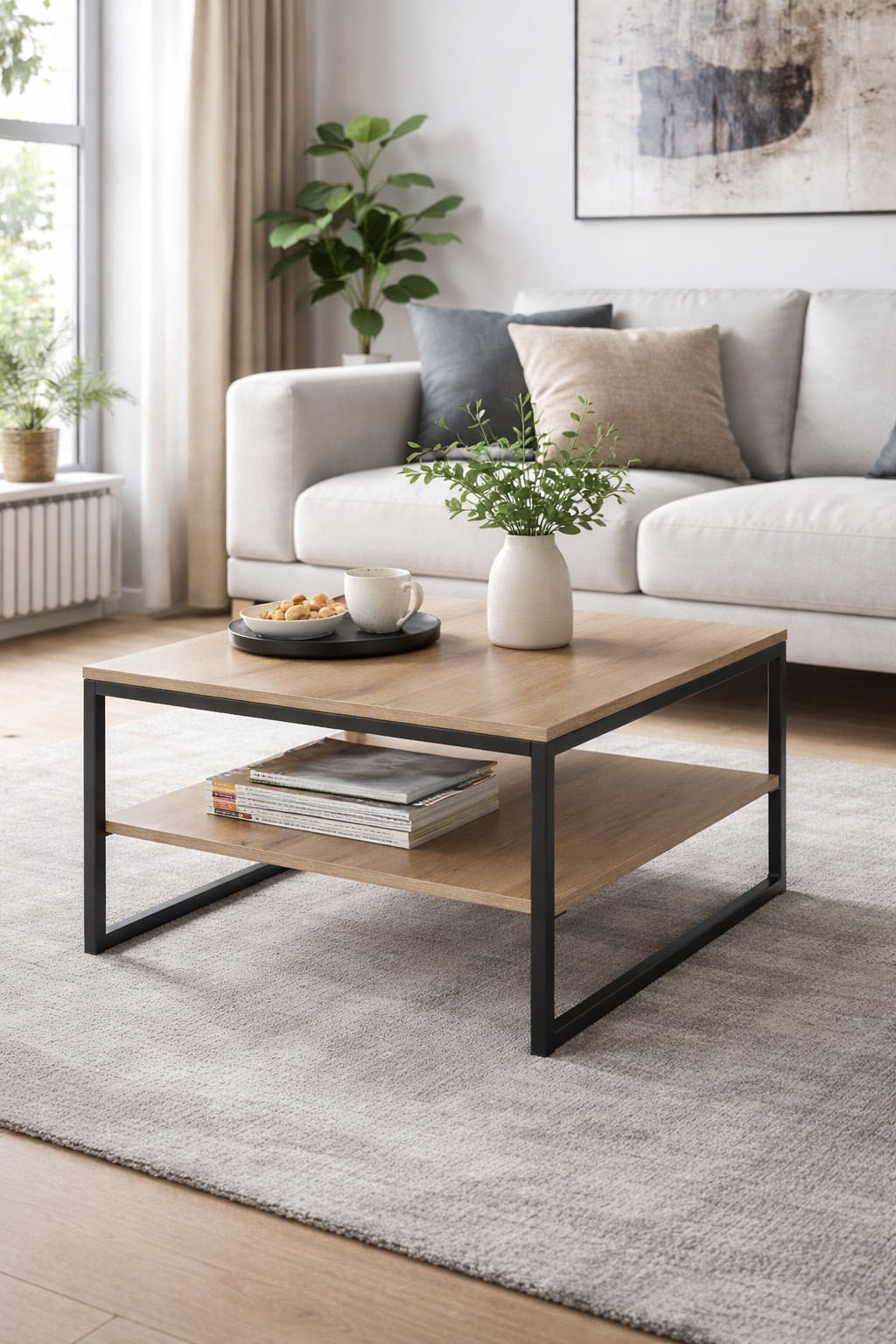 Stolkom Table basse »Cube Couchtisch B/H/T 75x40x75 cm« 1 cuis tlg. pulverbeschichtet, quadratisch
