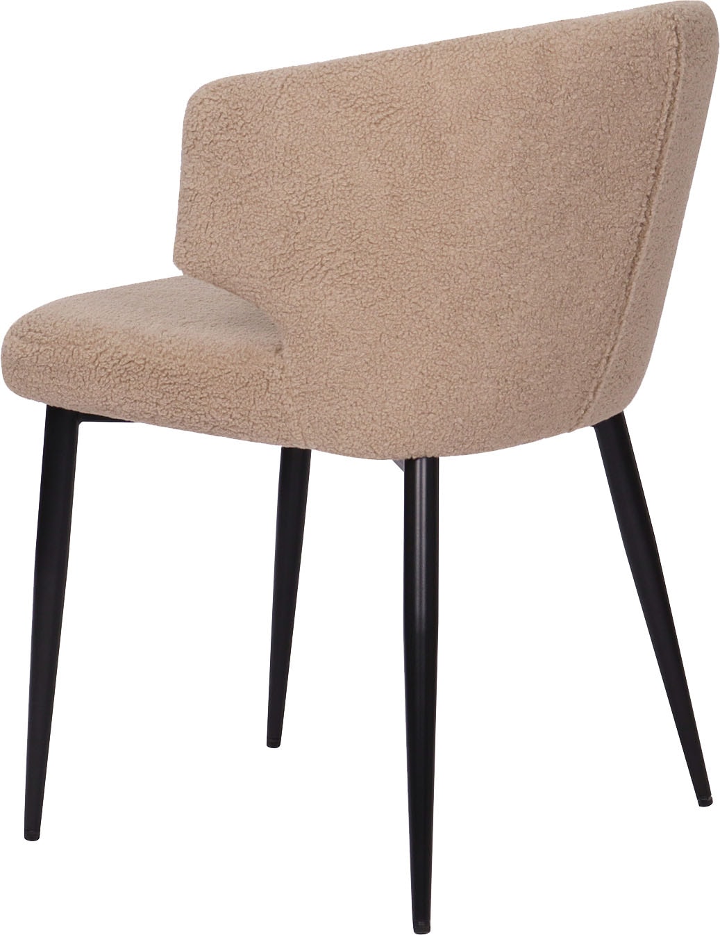 SIT Chaise avec accoudoirs »Detroit 2er-Set mit Teddyfell & schwarzen Metallbeinen« (Ensemble) 2 cuisRevêtement en fourrure Teddy certifié Öko-Tex et accoudoirs confortables