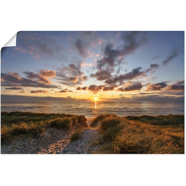 Artland Wandbild »Sonnenuntergang auf Sylt«, Bilder vom Sonnenuntergang &  -aufgang, (1 St.), als Alubild, Leinwandbild, Wandaufkleber oder Poster in  versch. Grössen günstig kaufen