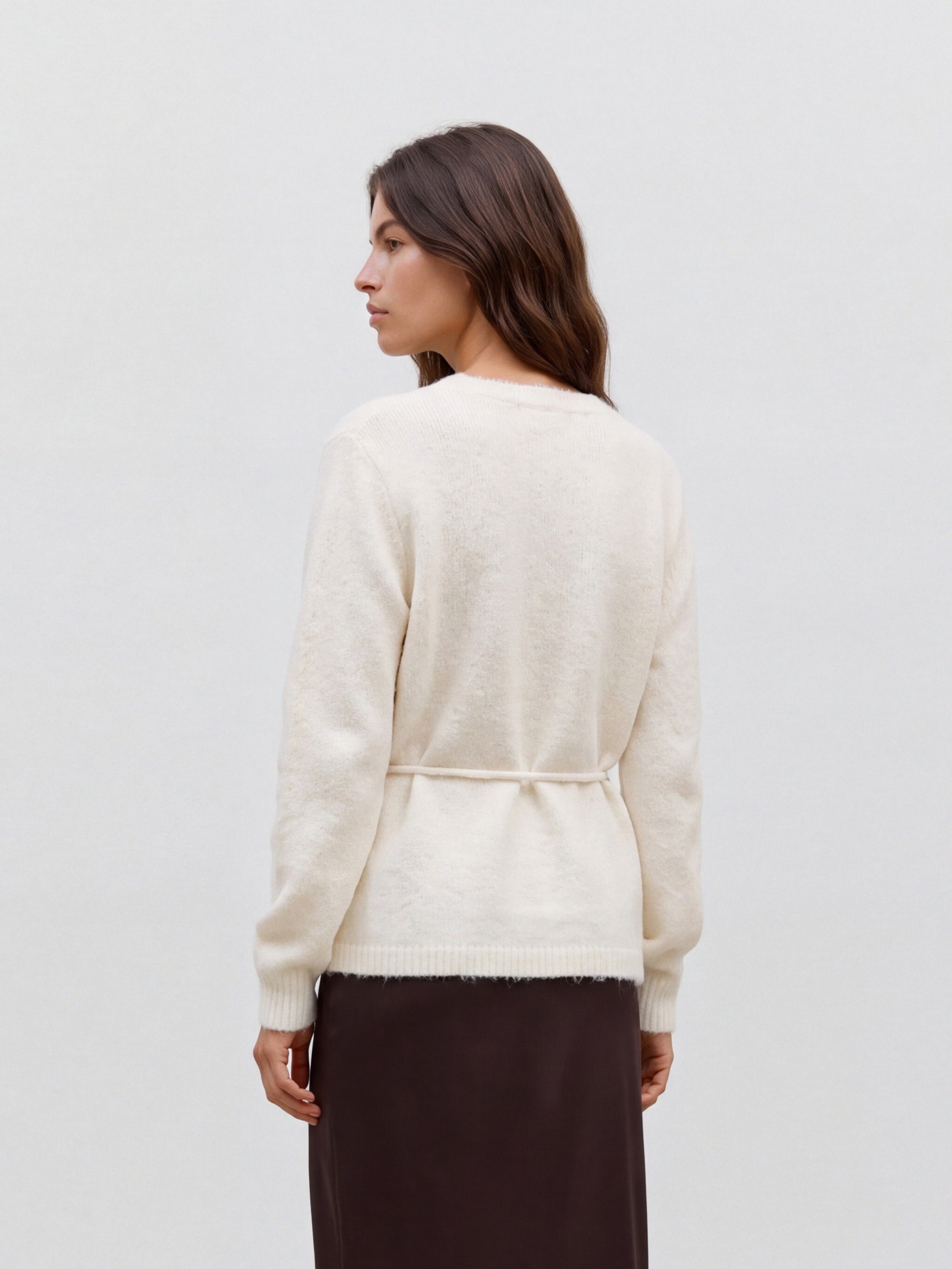Vero Moda Strickjacke »VMBERRY LS O-NECK TIE CARDIGAN NOOS« Materialmix