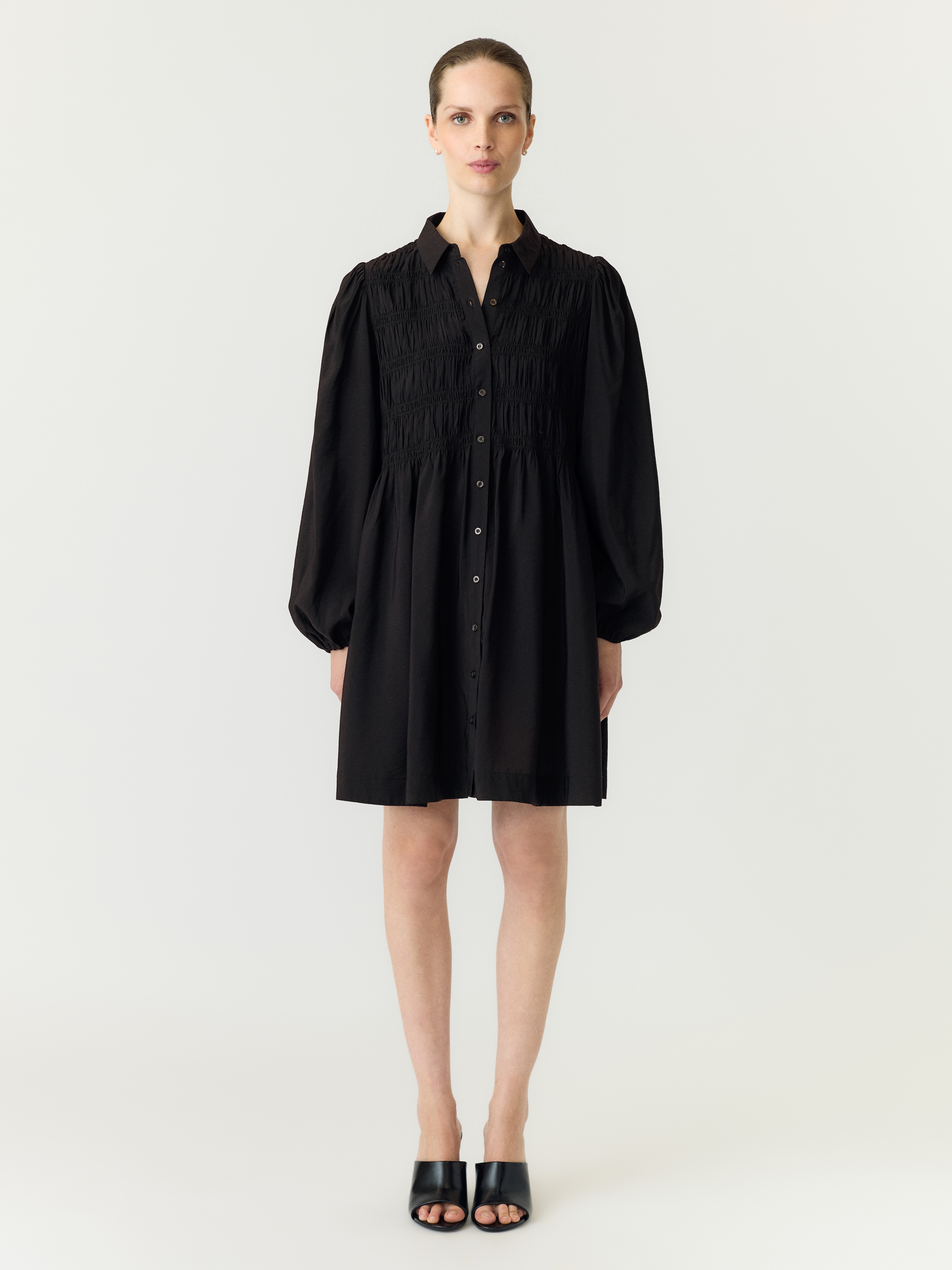 Y.A.S Robe de smoking »YASPALA LS SMOCK SHIRT DRESS S. NOOS« mélange de viscose