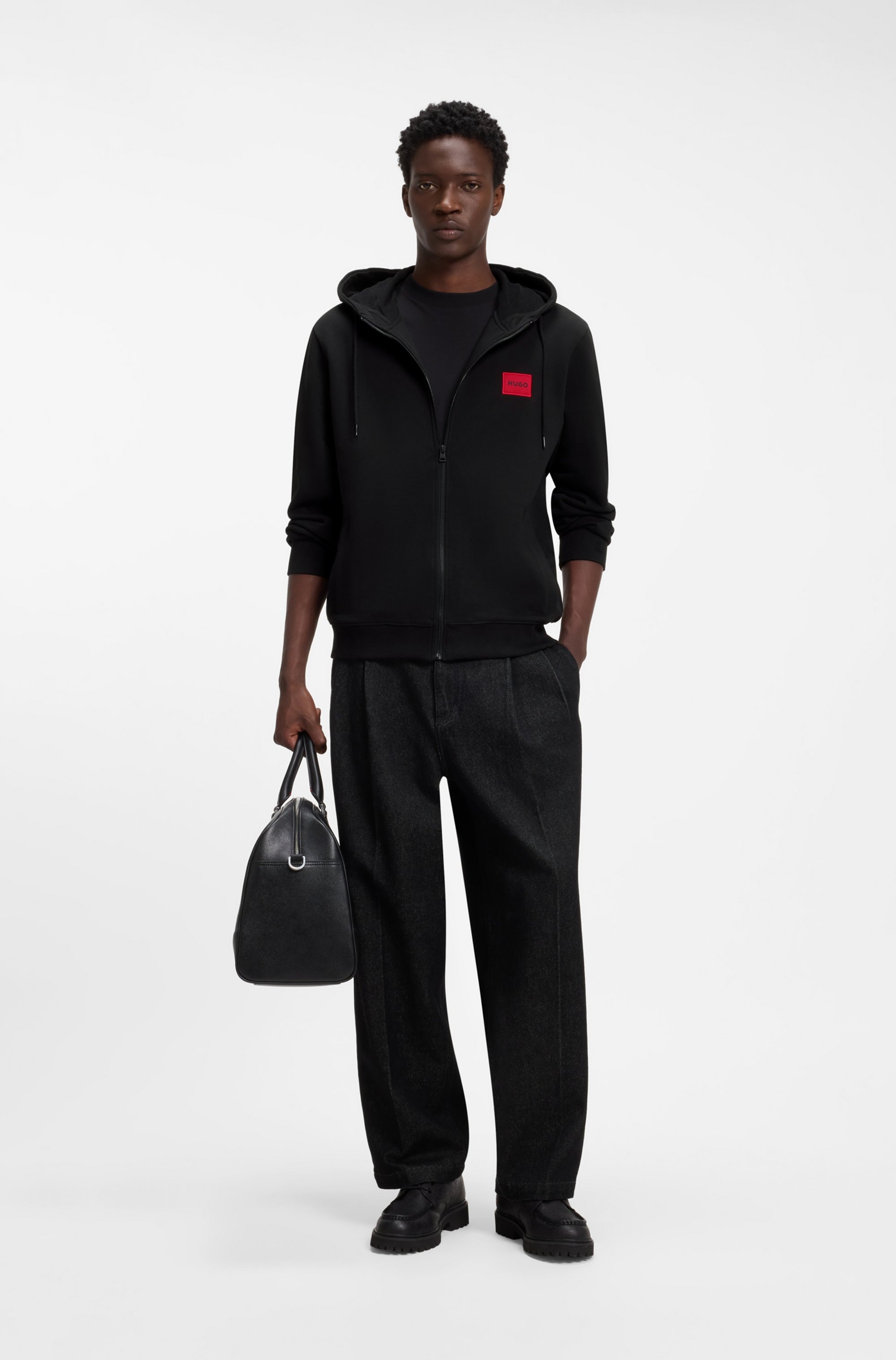 HUGO Kapuzensweatjacke »Daple« Kapuze mit Kordelzug, Regular Fit, HUGO Weblabel
