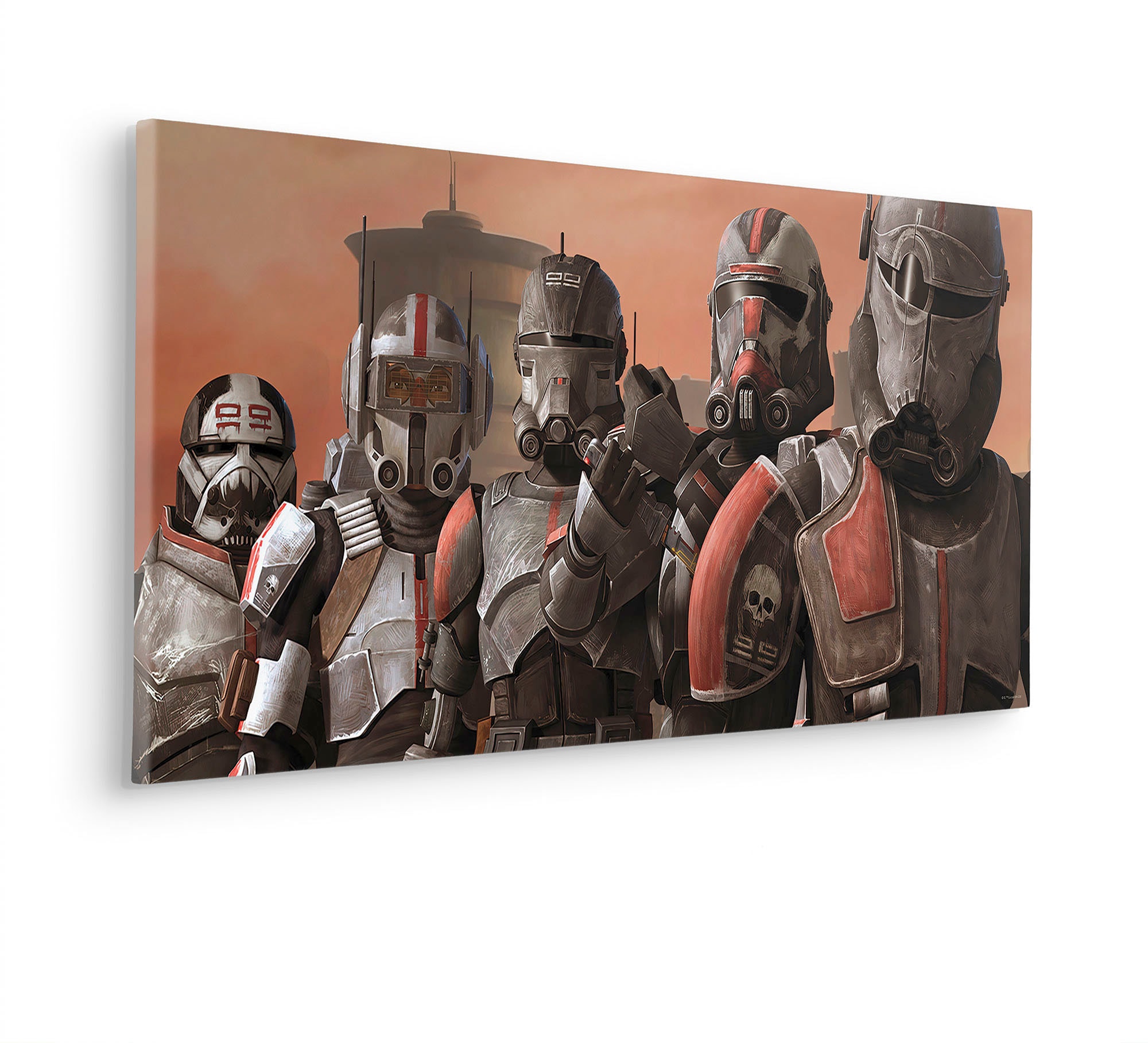 Komar Leinwandbild »Star Wars Bad Batch Squad - Grösse 90 x 40 cm«, Disney, (1 St., 90 x 40 cm (Breite x Höhe), Keilrahmenbild mit Echtholzrahmen, Kinderzimmer