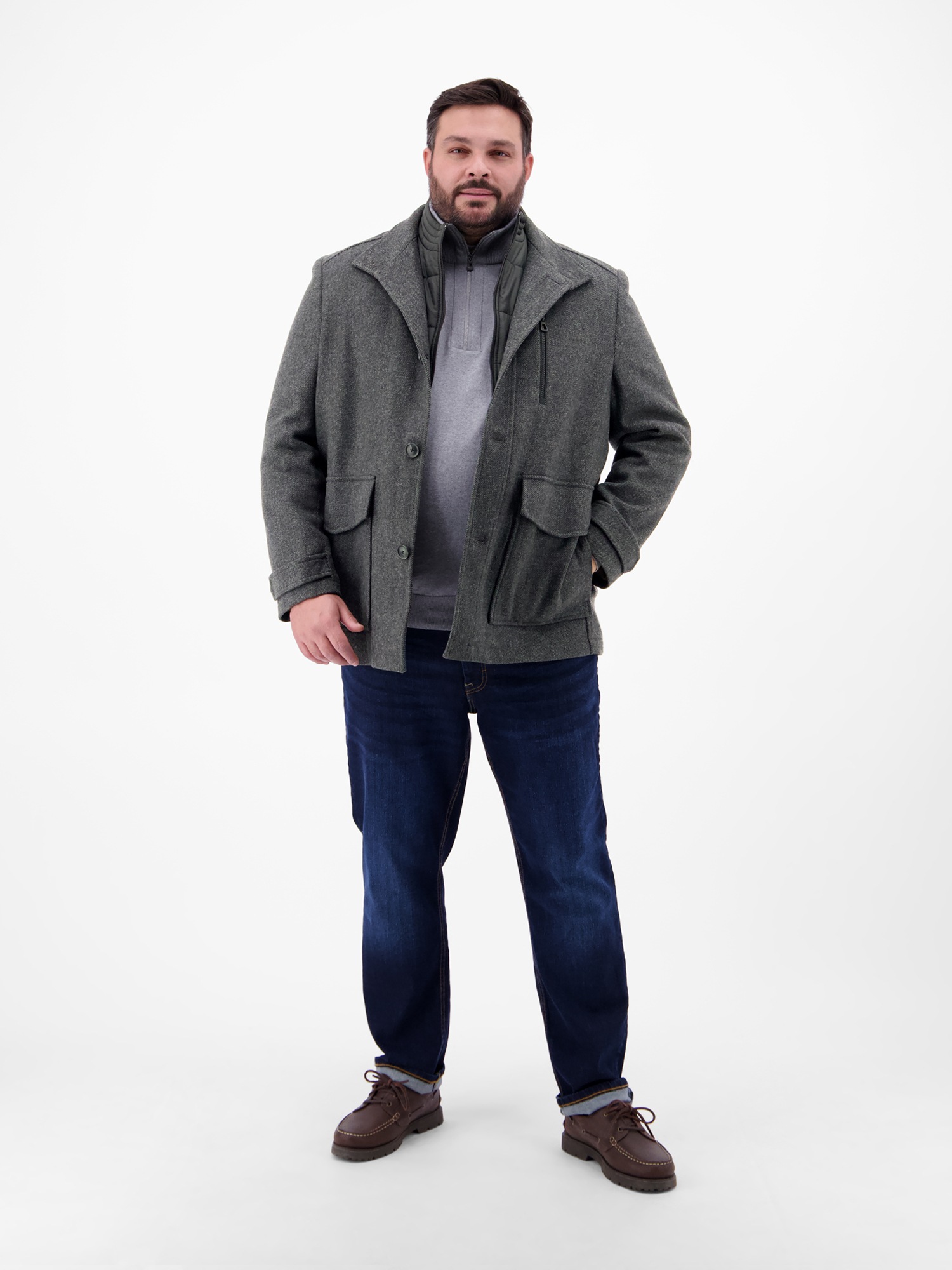 LERROS Manteau en laine »Kurzmantel für Herren in Grossen Grössen«