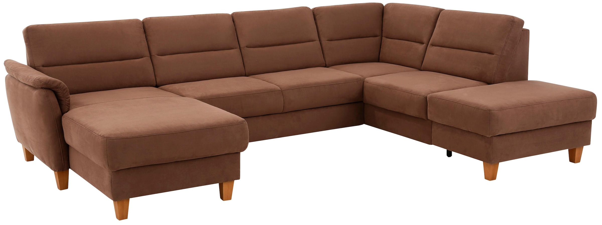Home affaire Wohnlandschaft »Palmera U-Form, B: 308 cm« optional Bettfunktion & Bettkasten, Federkern