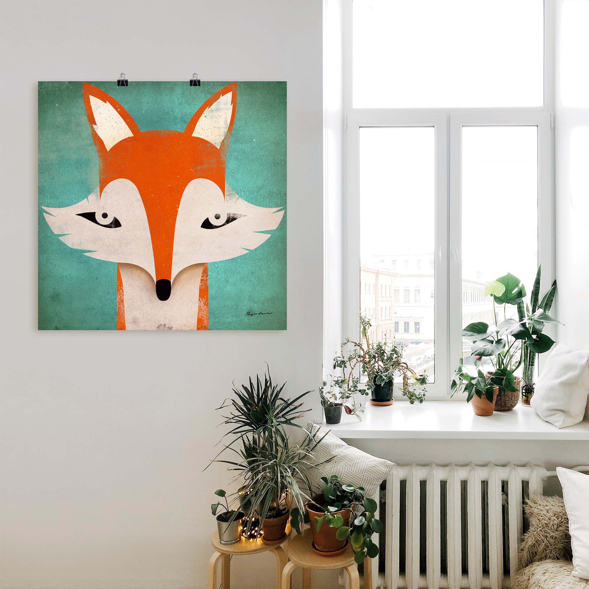 Artland Poster »Fuchs«, Tiere, (1 St.), als Leinwandbild, Wandaufkleber oder Poster in versch. Grössen