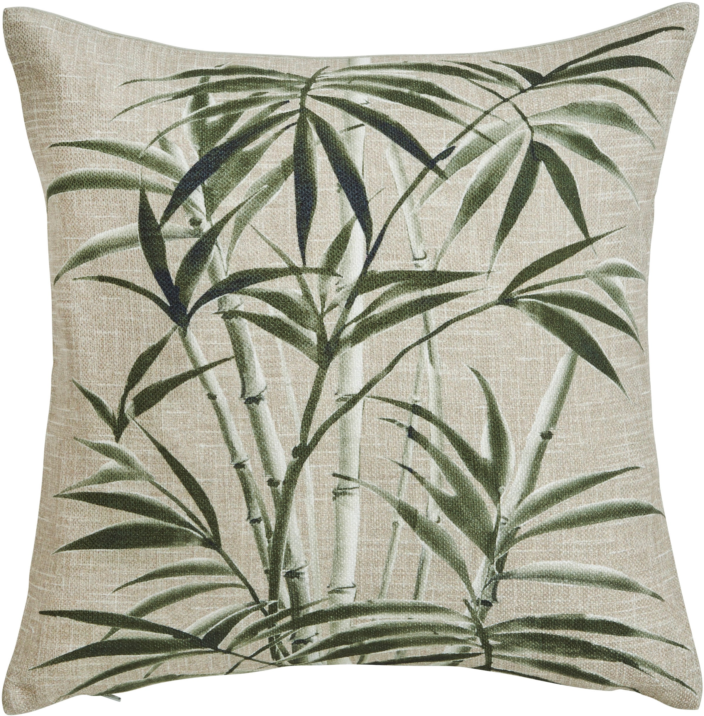 Image of done. Kissenhülle "Areca Palm" Kissenhülle mit Leinenanteil, einseitig bedruckt mit natürlichem Motiv