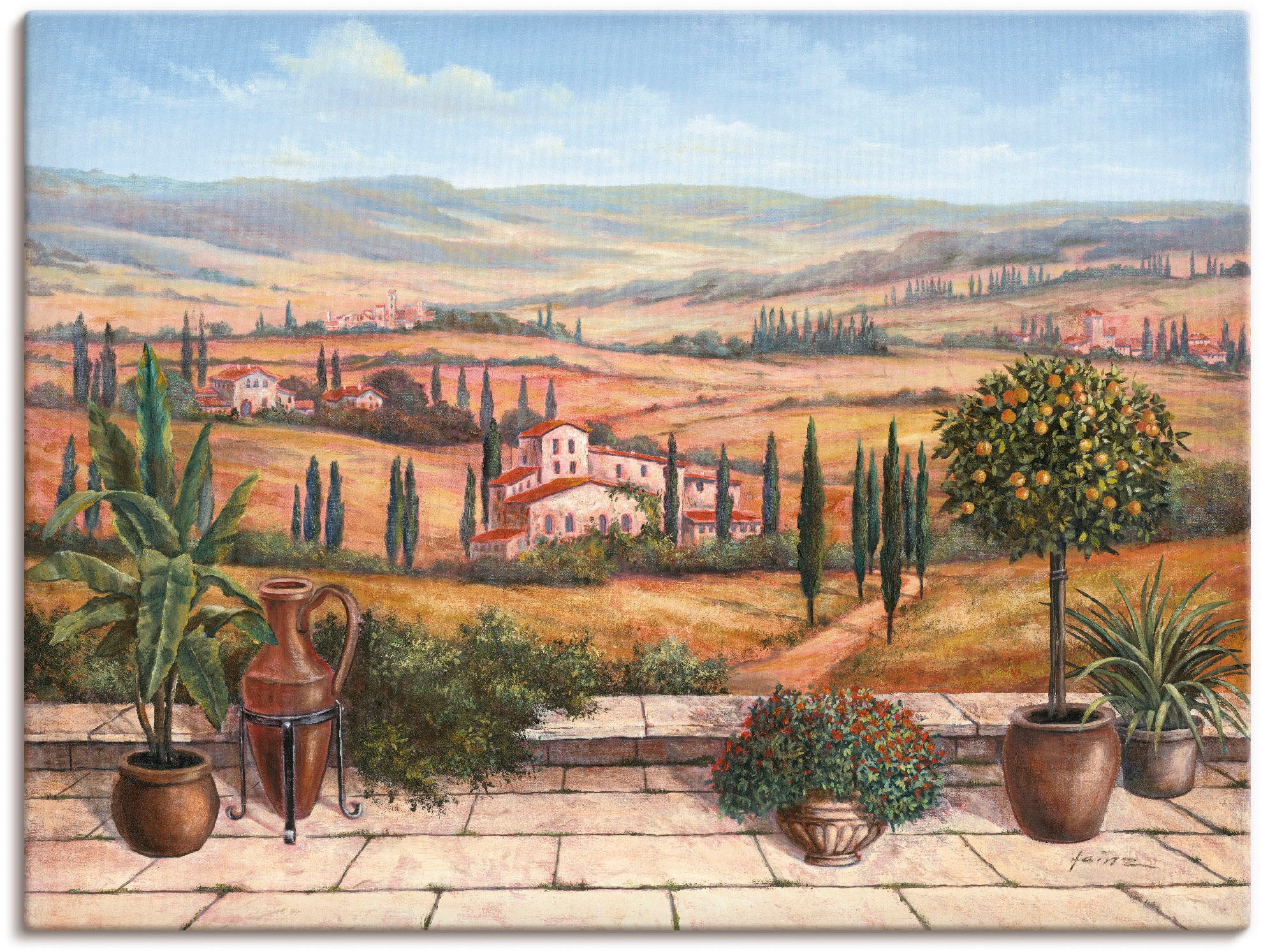 Image of Artland Wandbild "Terrasse" Europa 1 Stk. tlg. als Alubild, Leinwandbild in verschied. Grössen