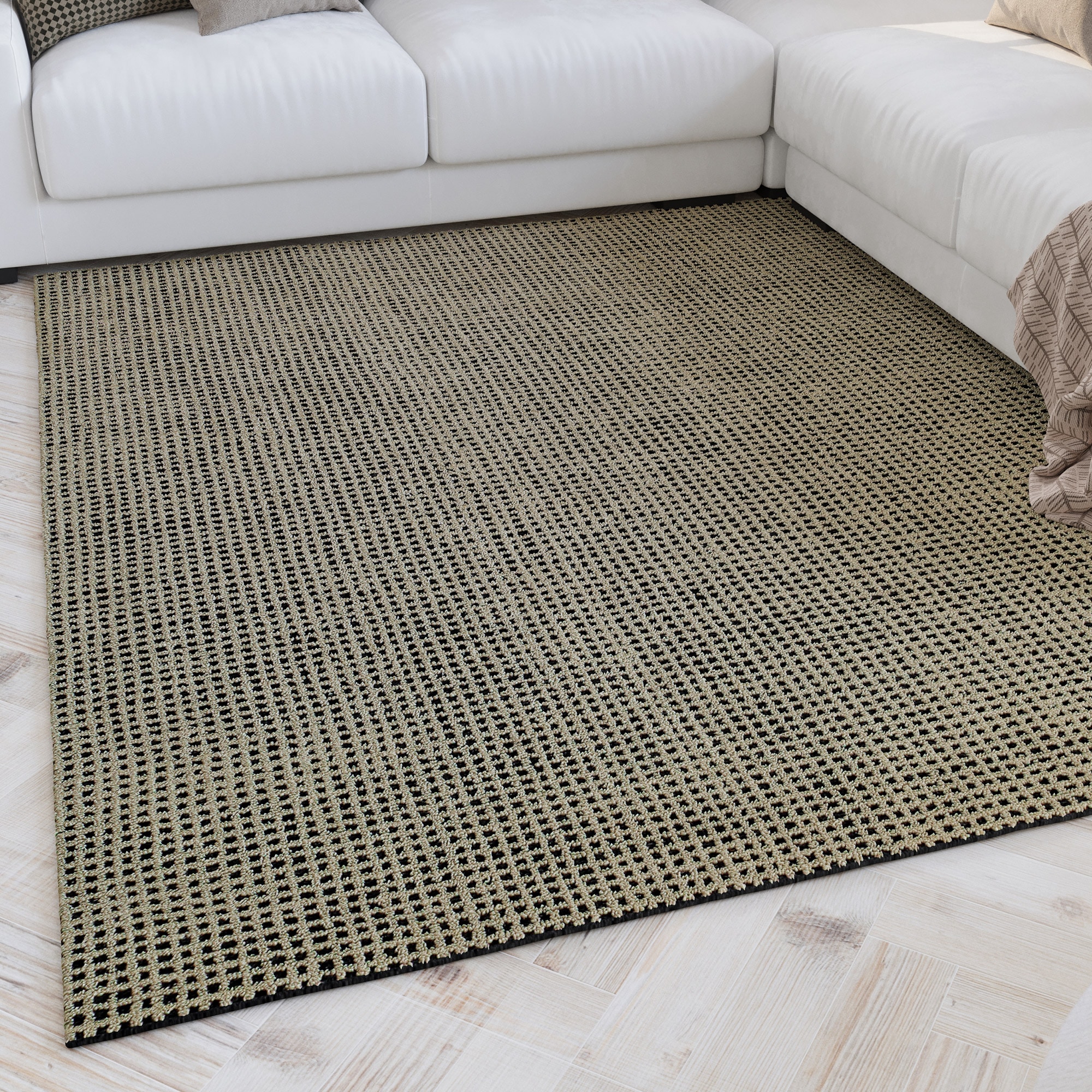 Image of Wecon home Teppich "Hamptons TWENTYNINE" rechteckig 10 mm Höhe Läufer, Kurzflor, Wohnzimmer, Schlafzimmer, elegant, robust, Karo