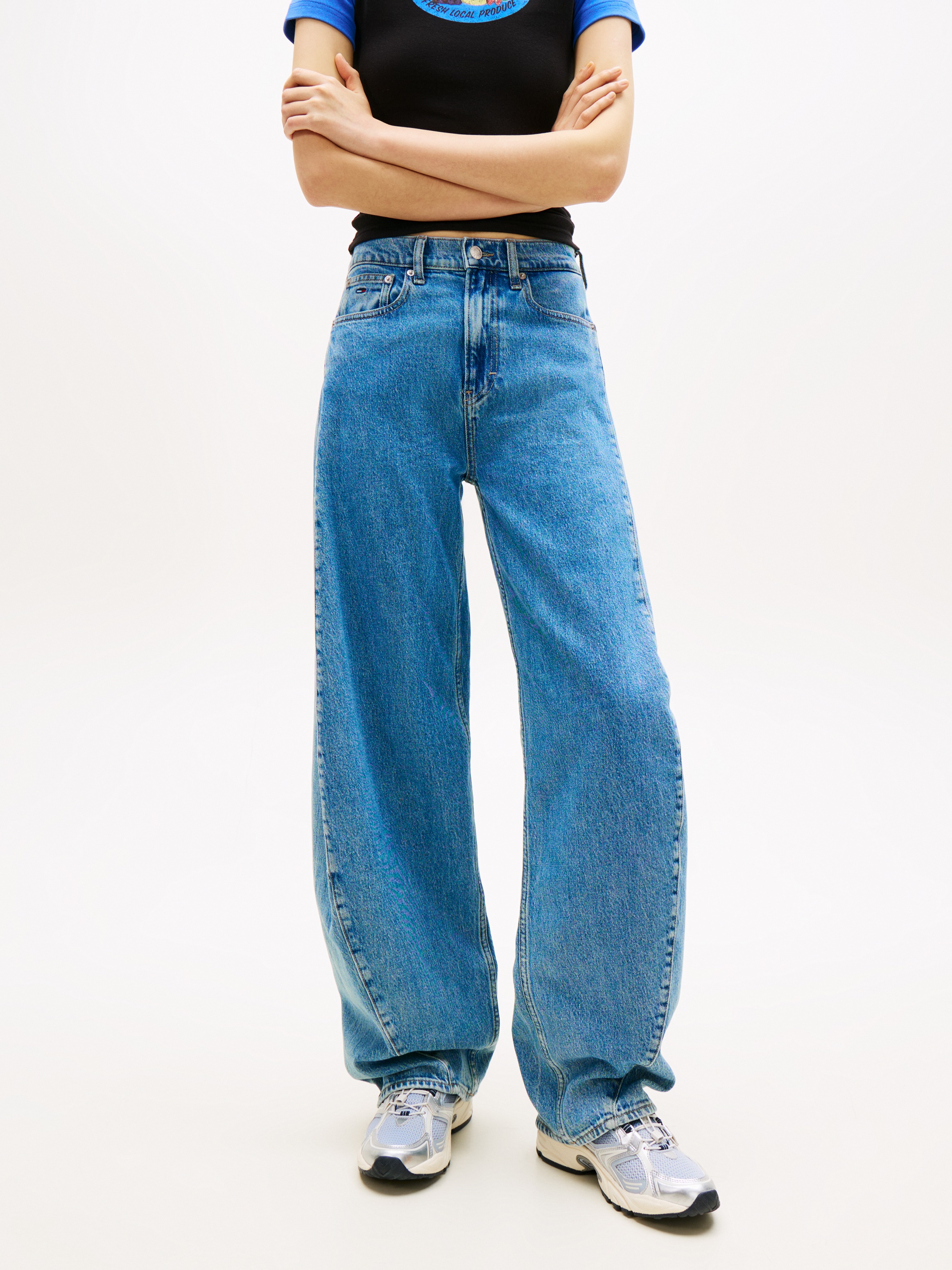 Image of Tommy Jeans Loose-fit-Jeans "ELLA MID BARREL BJ4138" aus Baumwoll-Denim mit Stretch