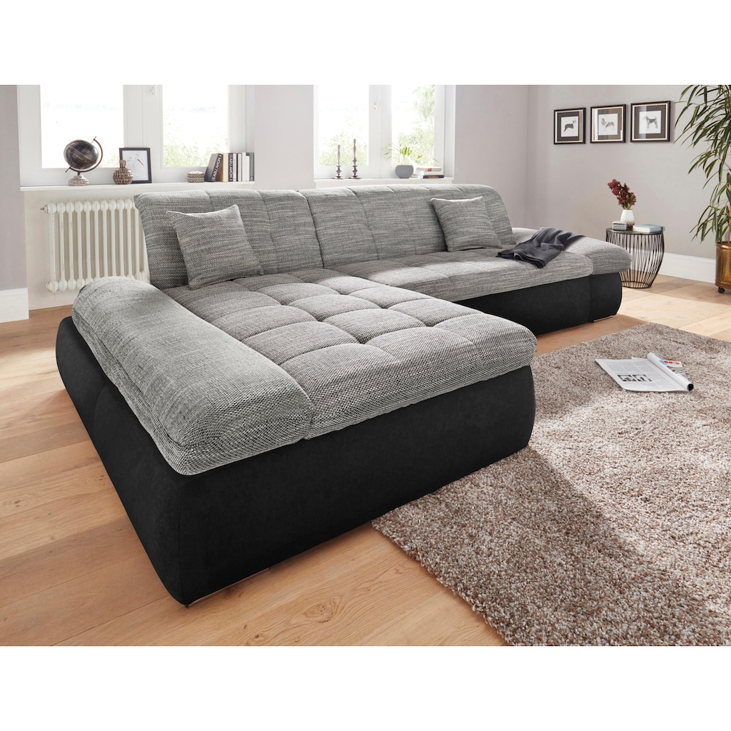 DOMO collection Ecksofa »PB Moric wahlweise mit Bettfunktion + Armteilverstellung, Schlafsofa«